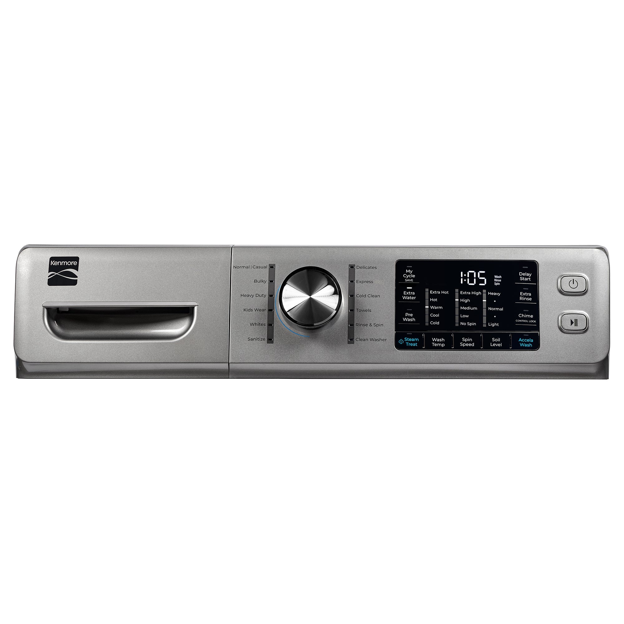 Kenmore 4.5 cu. ft. Front-Load Washer w/ Steam – Metallic Steel