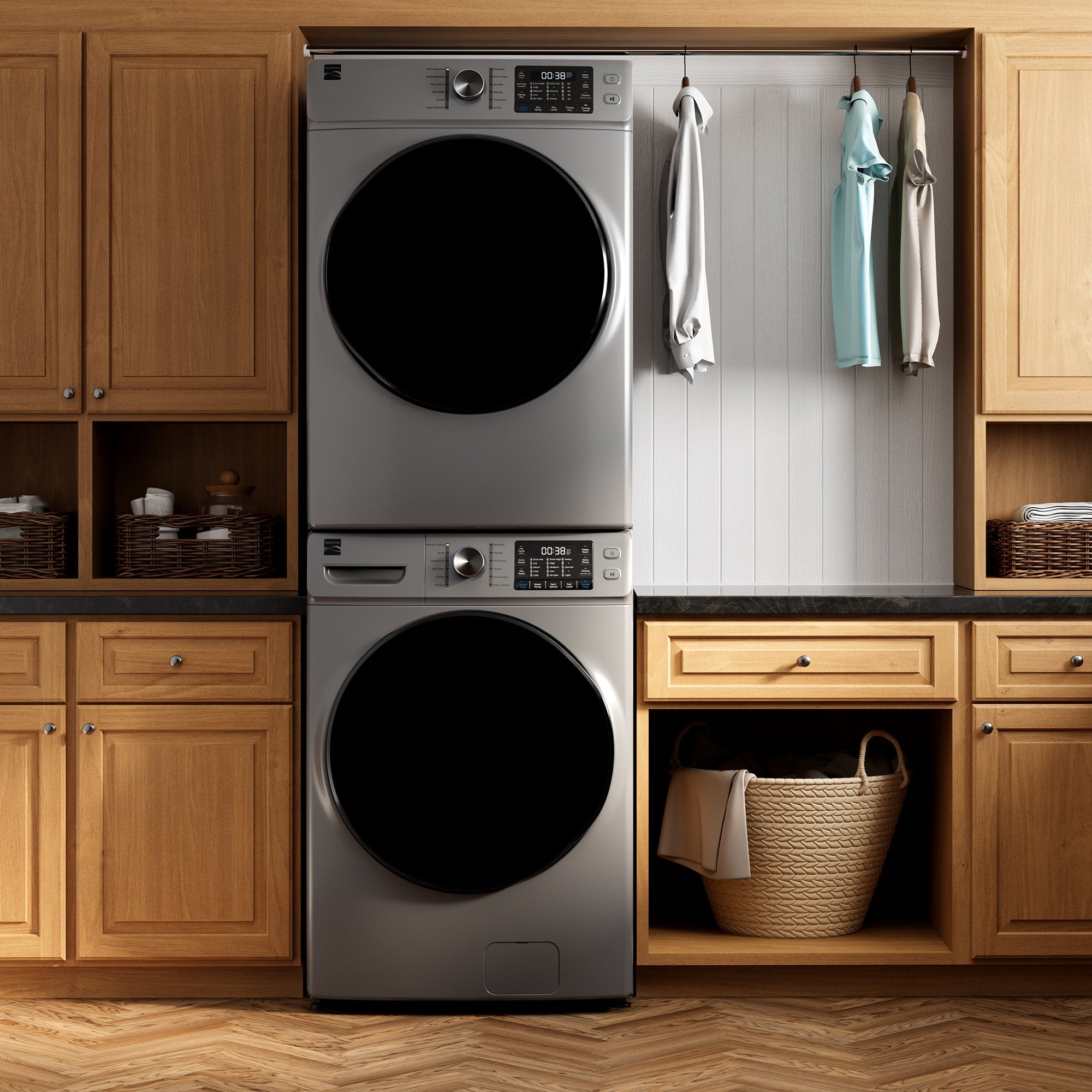 Kenmore 8.0 cu. ft. Dryer w/ Smart Dry & Steam – Metallic Steel