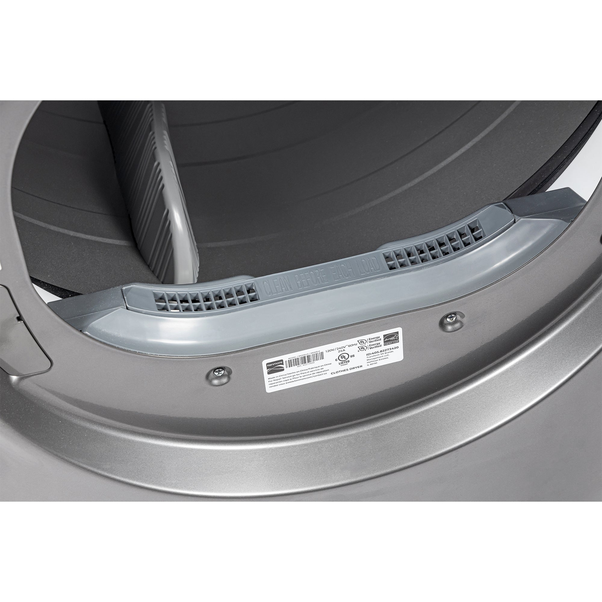 Kenmore 8.0 cu. ft. Dryer w/ Smart Dry & Steam – Metallic Steel