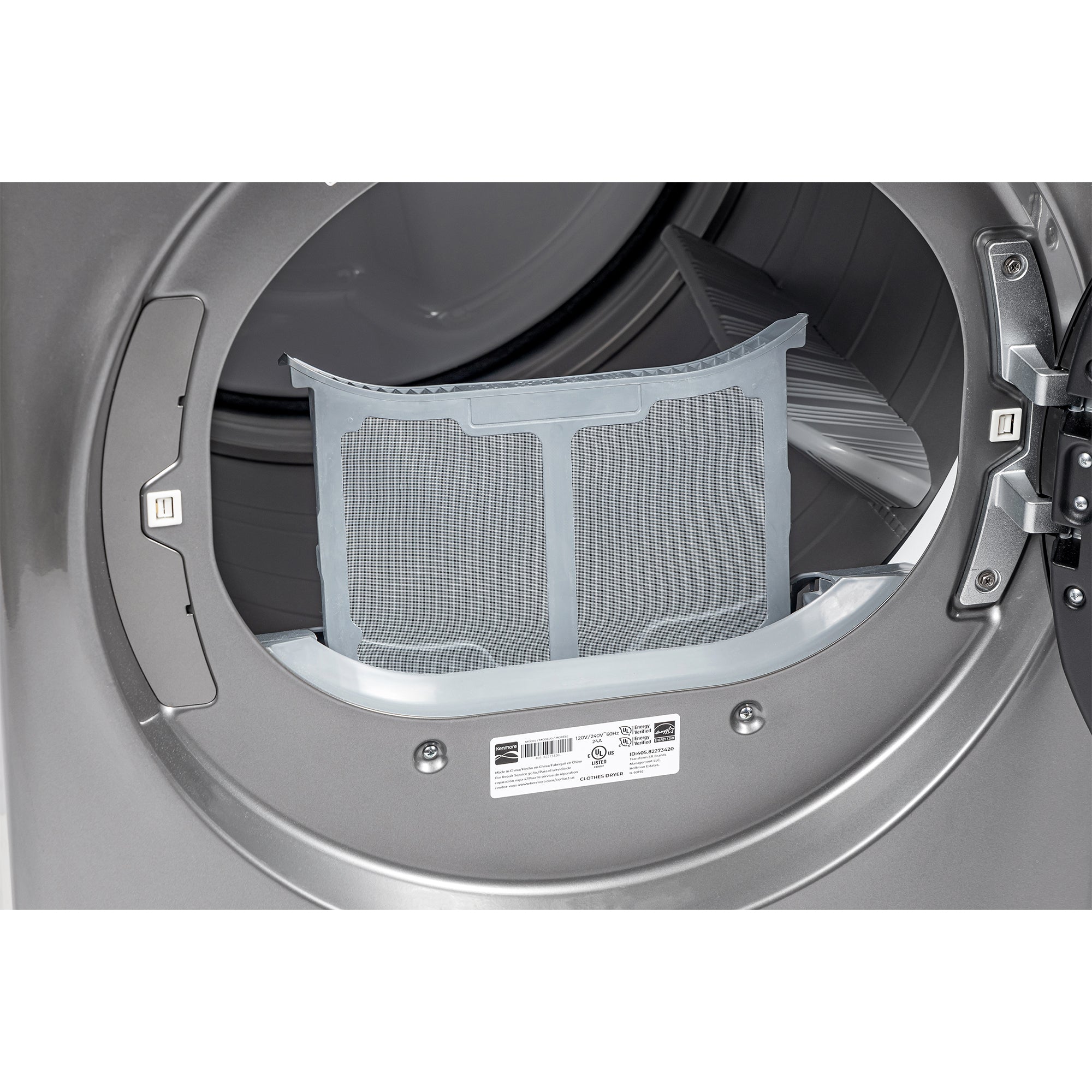 Kenmore 8.0 cu. ft. Dryer w/ Smart Dry & Steam – Metallic Steel
