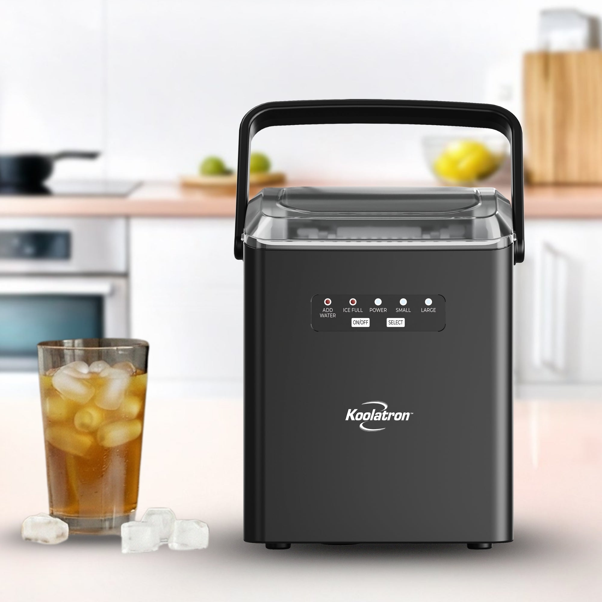Koolatron Portable Countertop Ice Maker 26Lb/24Hr, Black