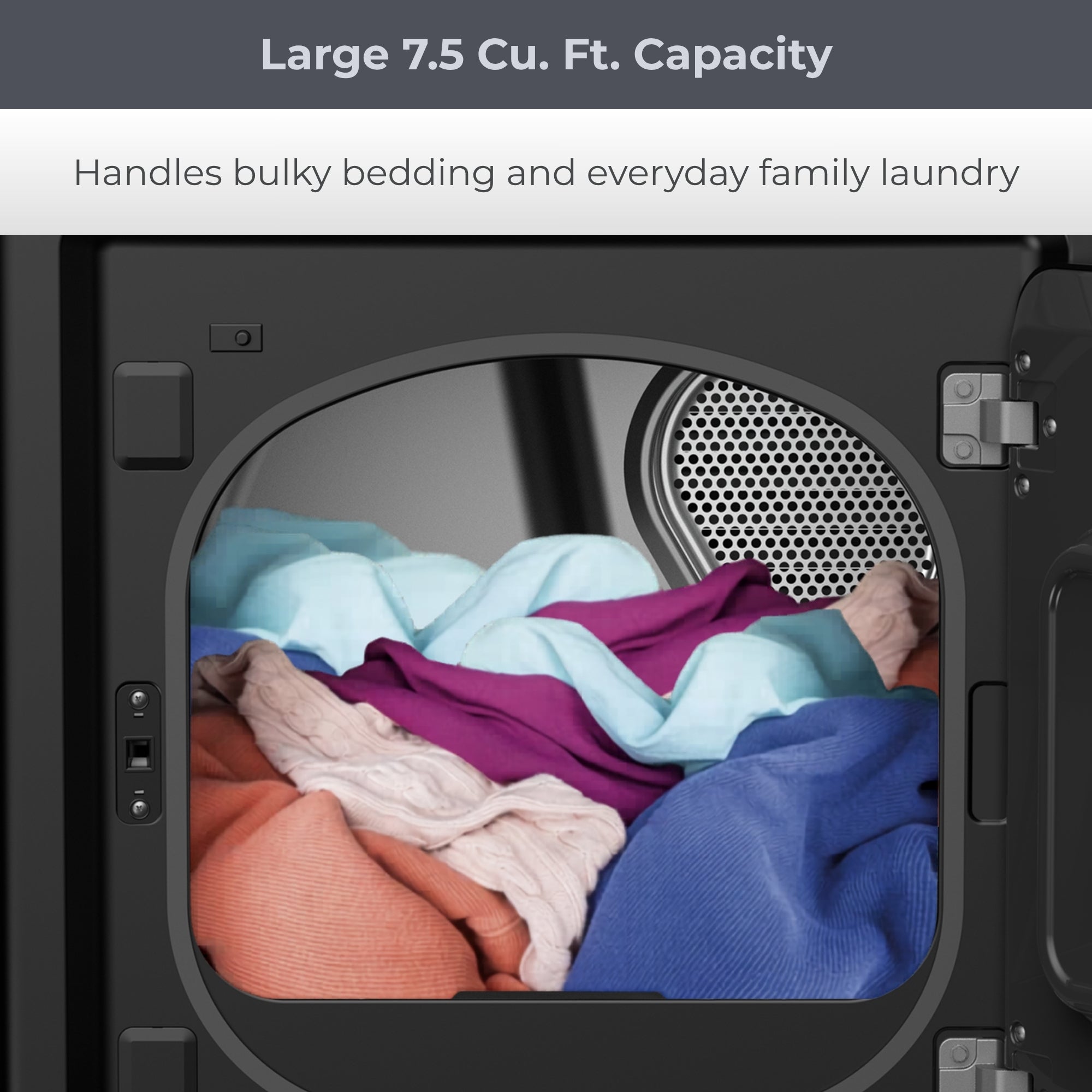 Kenmore 7.5 cu. ft. Electric Dryer with Stainless Steel Drum, Slate Grey