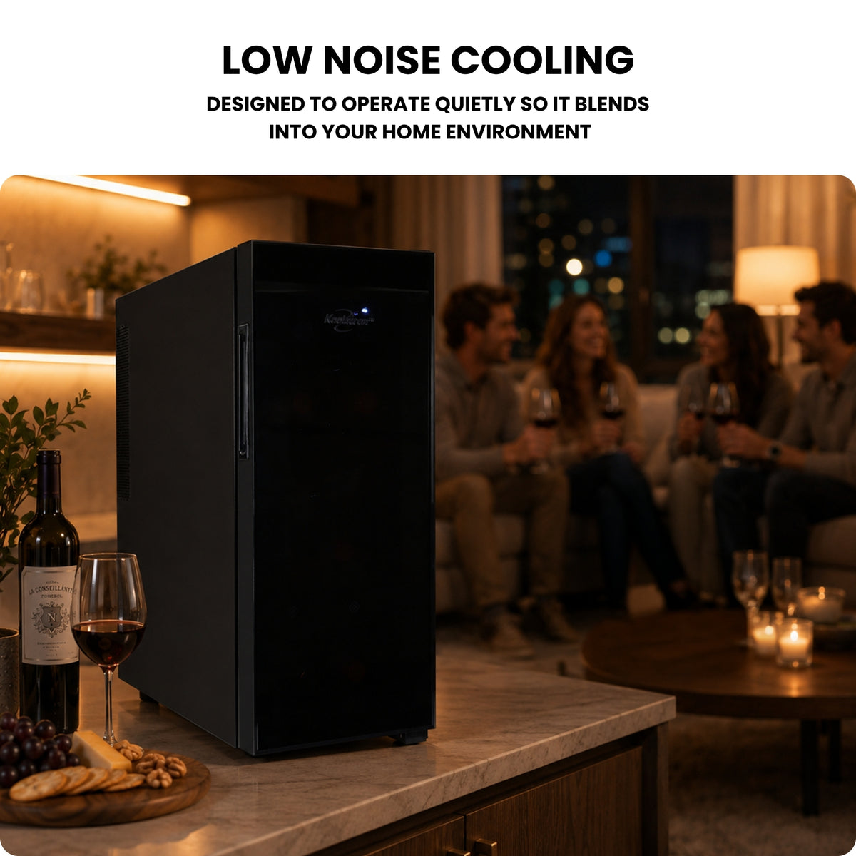 Koolatron 12-Bottle Thermoelectric Wine Cellar with Mirrored Door