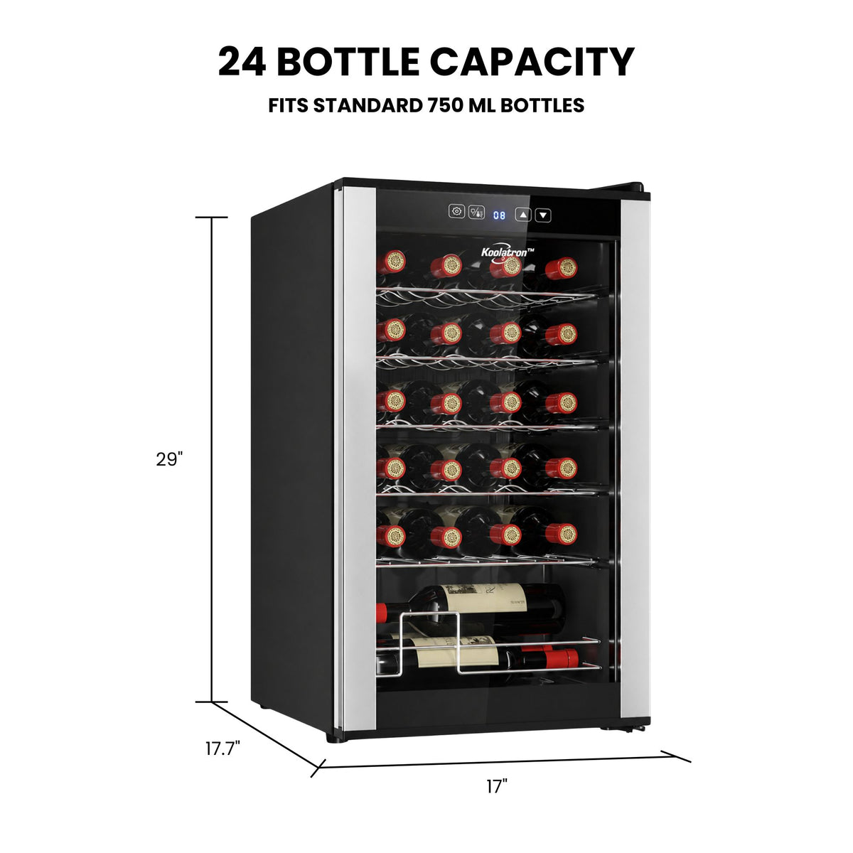 Koolatron 24-Bottle Freestanding Compressor Wine Fridge