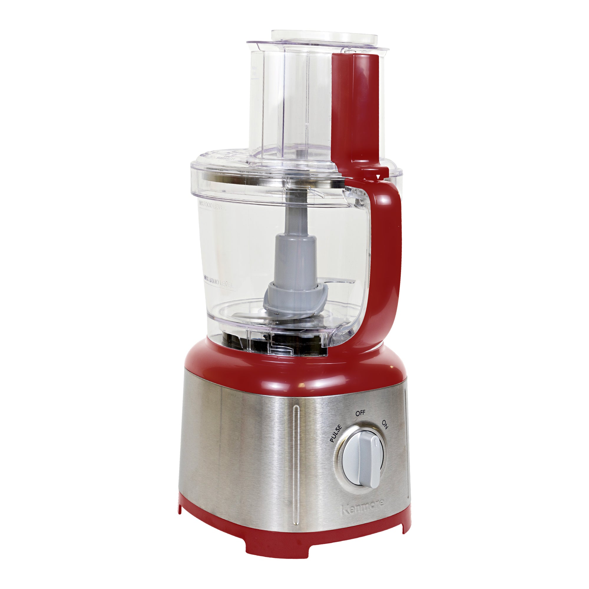Kenmore 11-Cup Food Processor | 500W | Reversible Slice/Shred | Red
