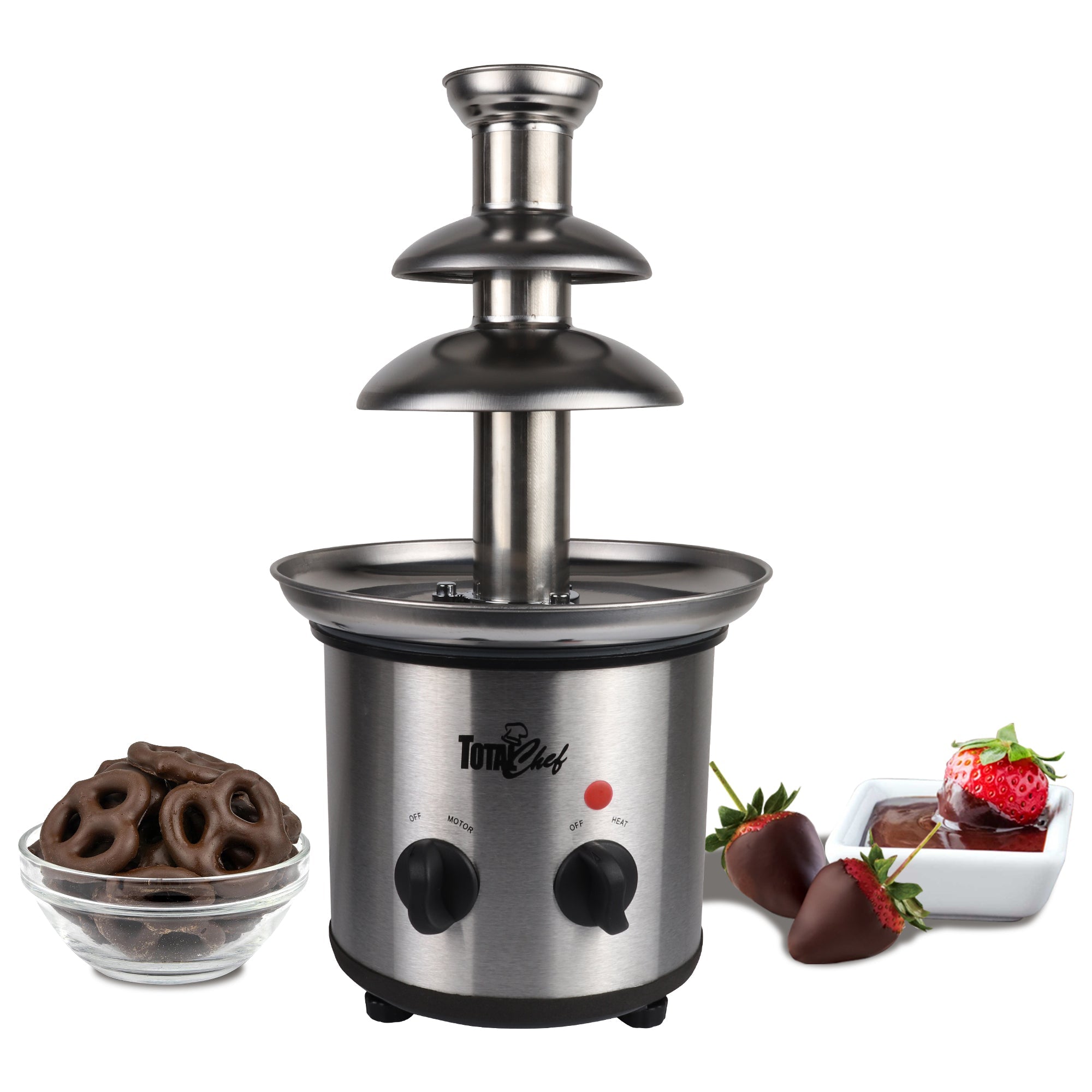 Total Chef Chocolate Fondue Fountain | 3 Tier