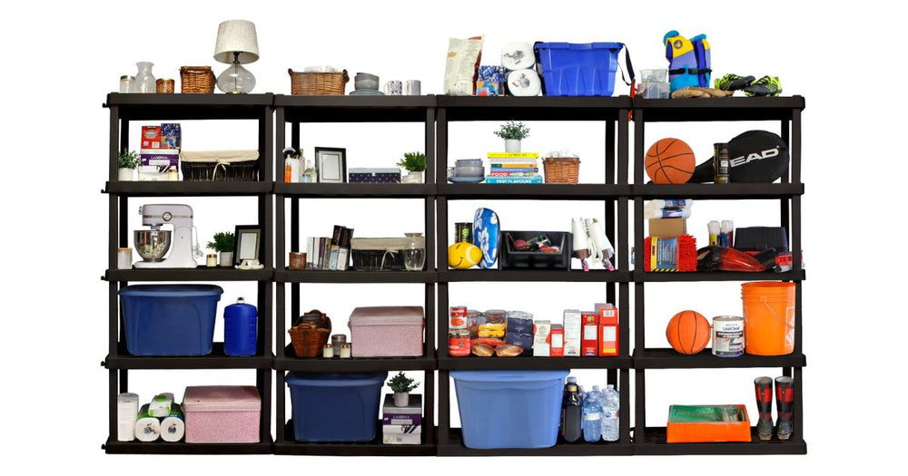 Keep Organized with the Oskar Heavy Duty Interlocking Storage Shelves