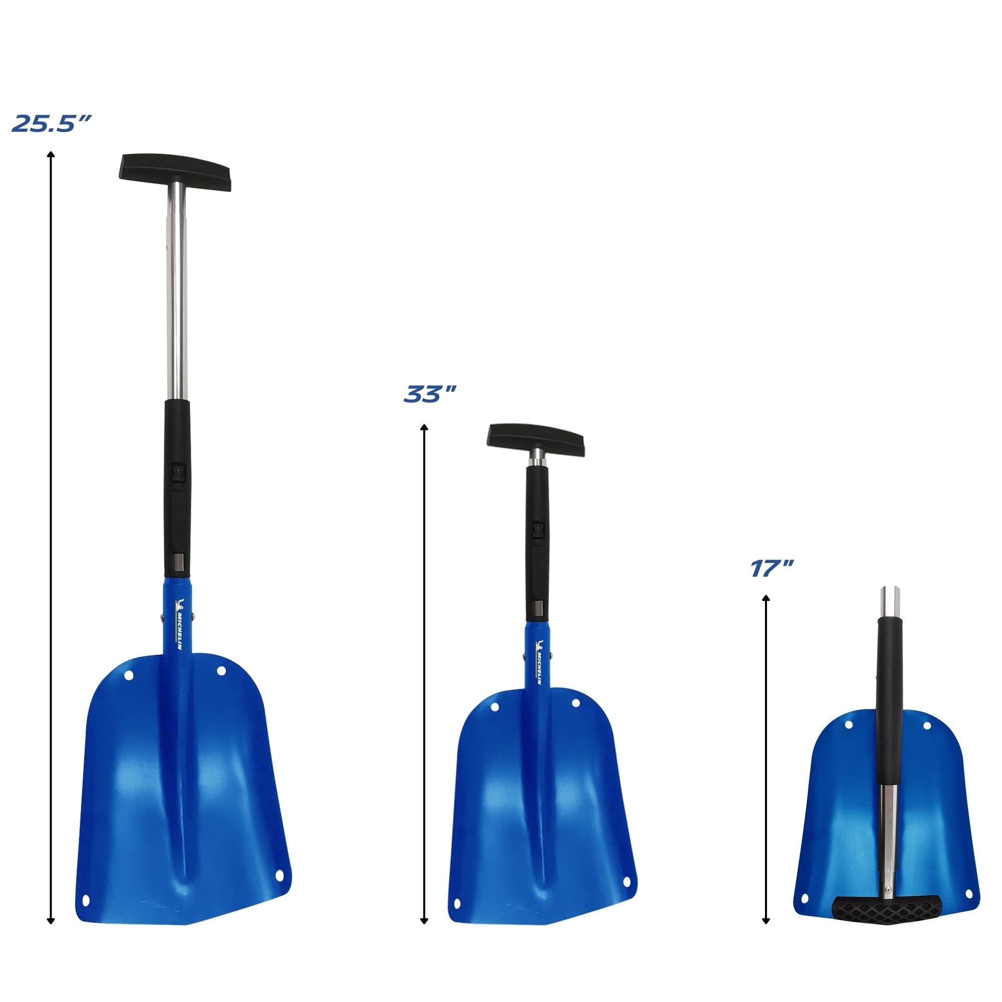 Michelin Ultra Compact 40" Folding Utility Snow Shovel for Car Emergency, Telescoping Handle
