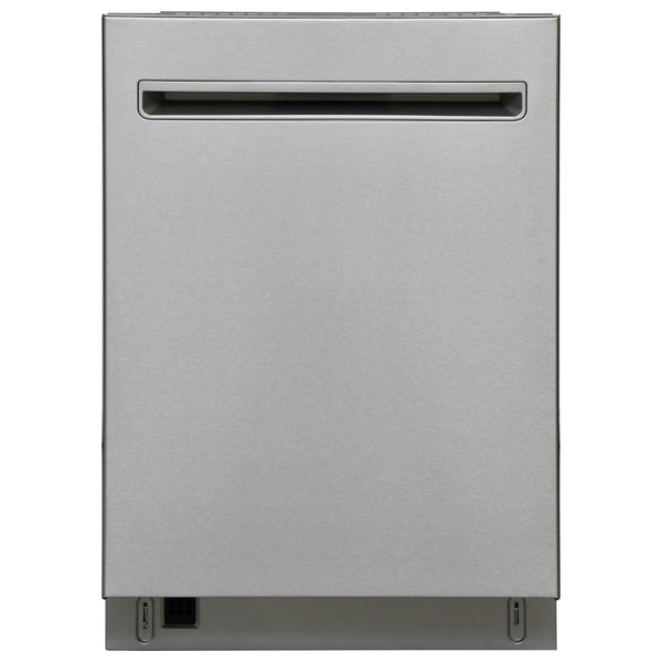 Kenmore stainless steel dishwasher on a white background