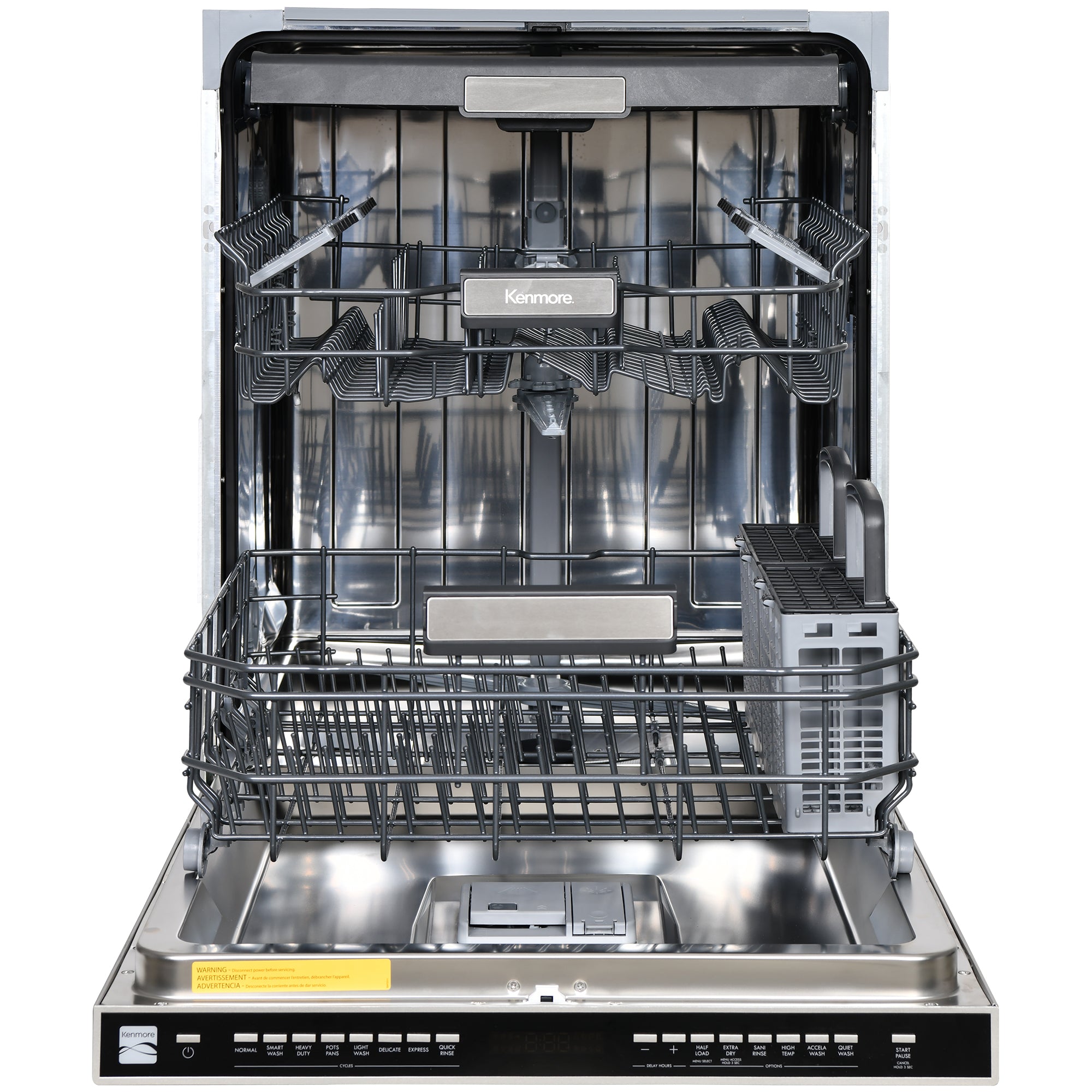 Closeup of the closed detergent compartment