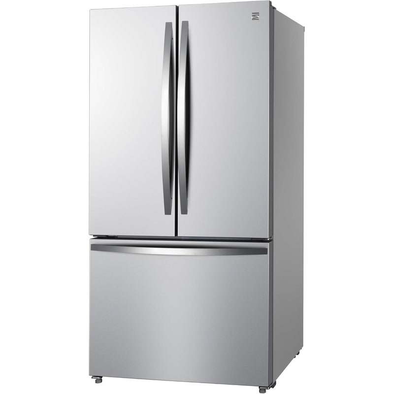 Kenmore 20.3 cu. ft. counter depth french door refrigerator in stainless steel, closed, on a white background