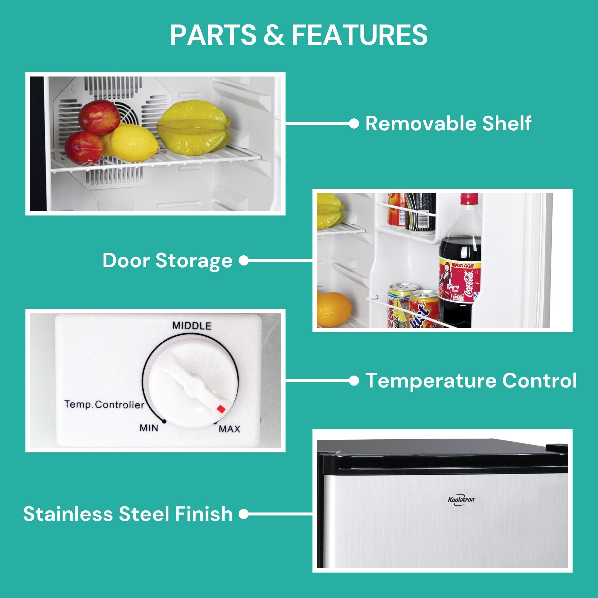 Koolatron SuperKool AC/DC Heat Pipe Truck Fridge | 1.7 Cu Ft (48L)
