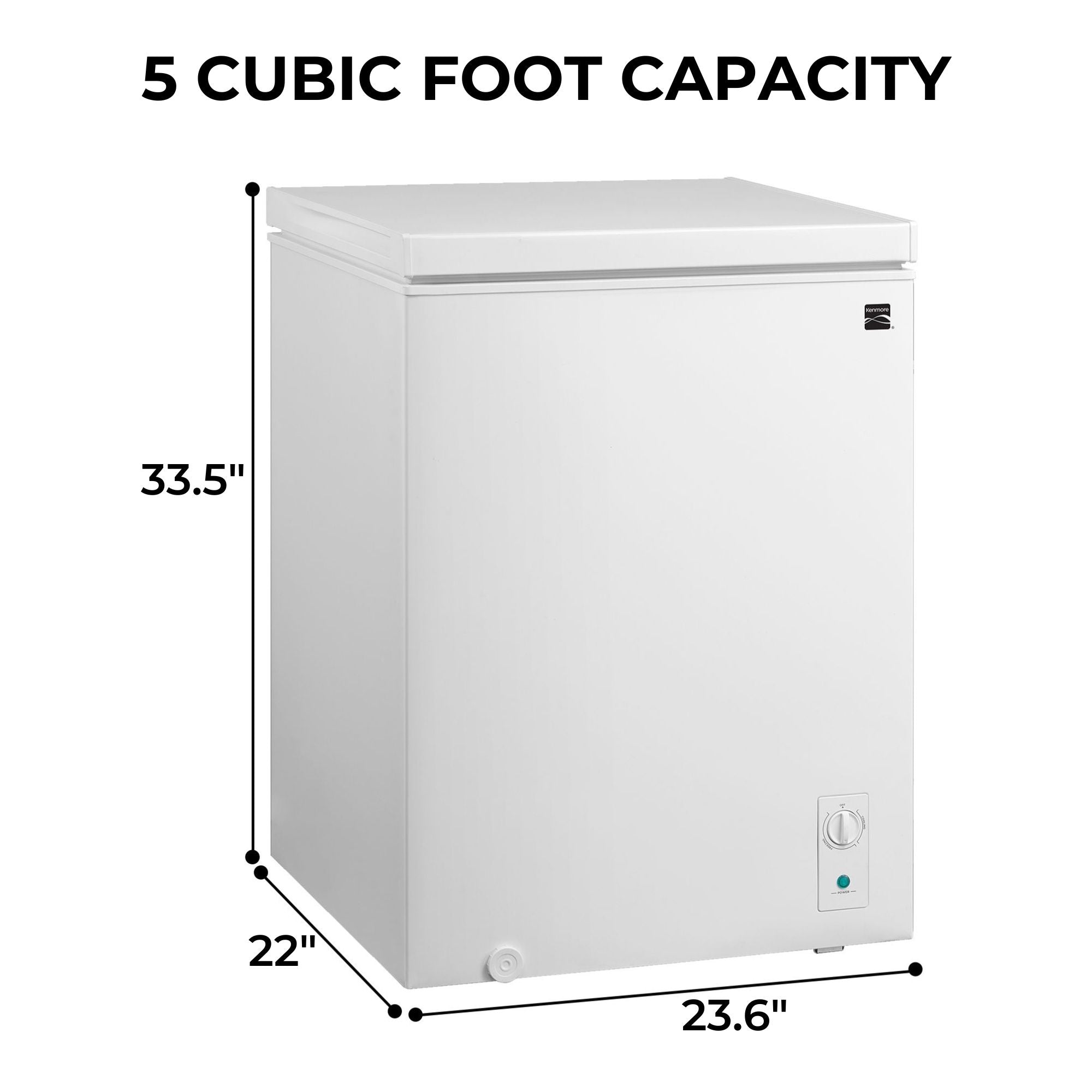 Kenmore Convertible Chest Freezer/Refrigerator | 5 Cu. Ft. | White