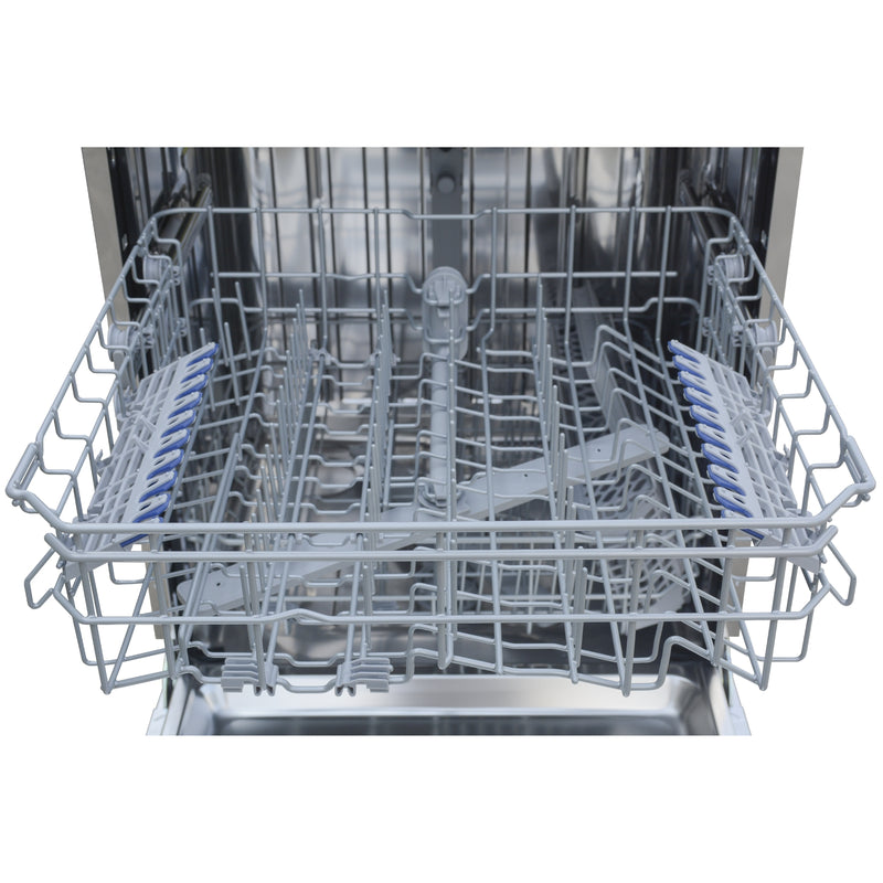 Closeup of the 2nd rack of the Kenmore ultra-quiet 24-inch top control dishwasher showing the cup shelves with stemware holders