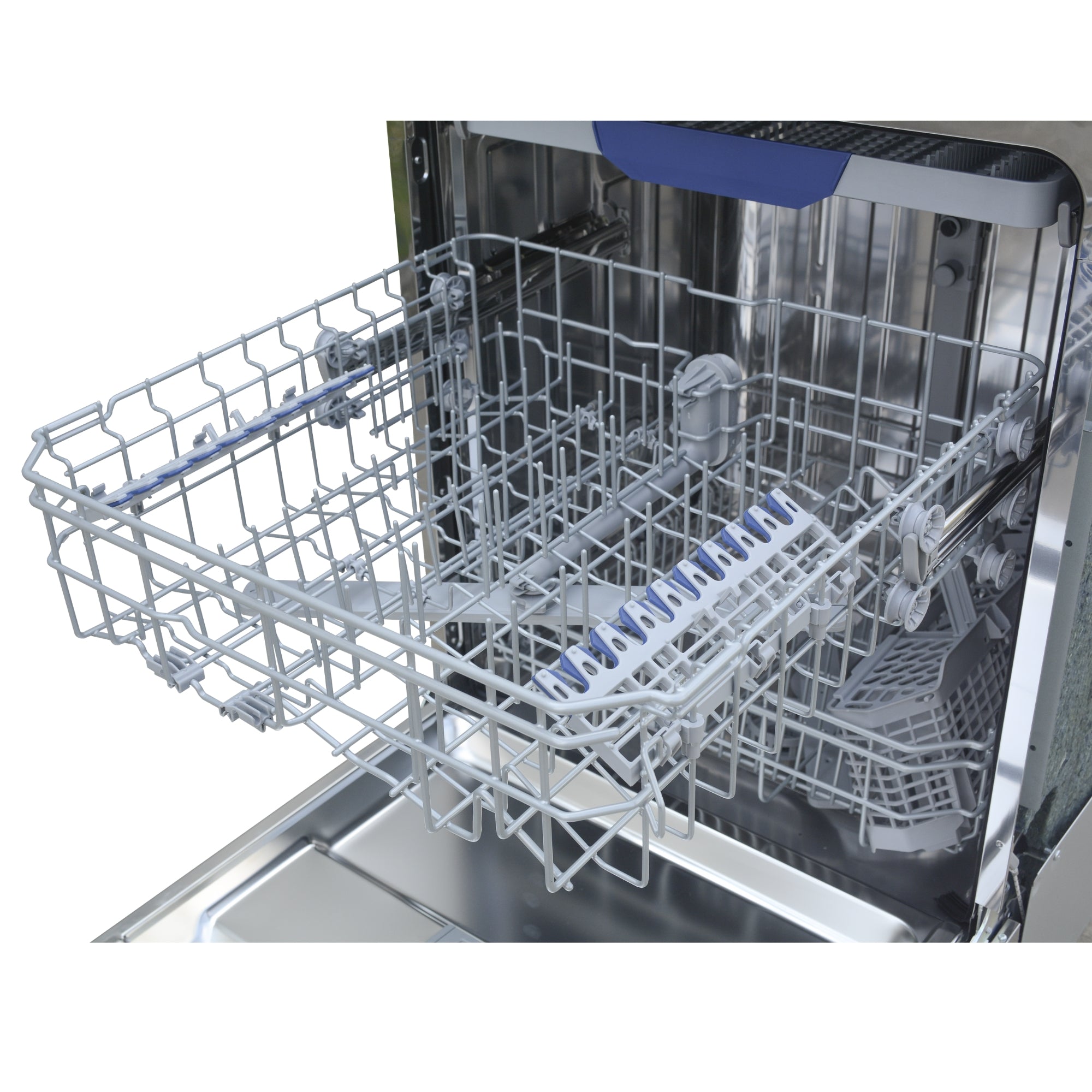 Closeup of the MoreSpace™ adjustable 2nd rack of the Kenmore ultra-quiet 24-inch top control dishwasher