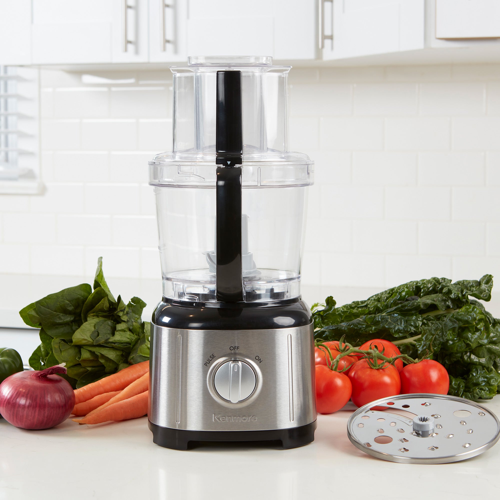 Kenmore 11-Cup Food Processor | Vegetable Chopper | Black and Silver
