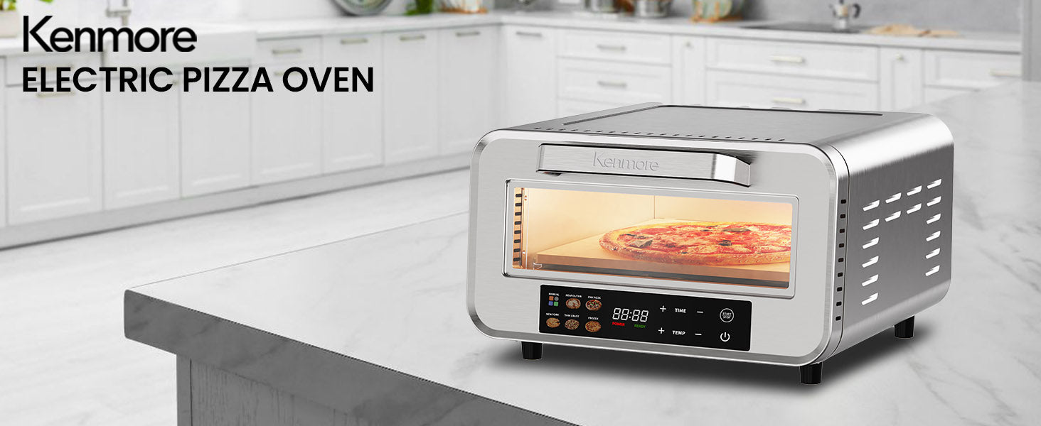 Kenmore Indoor Electric Pizza Oven | 12” Pizza | 5 Presets | 750°F