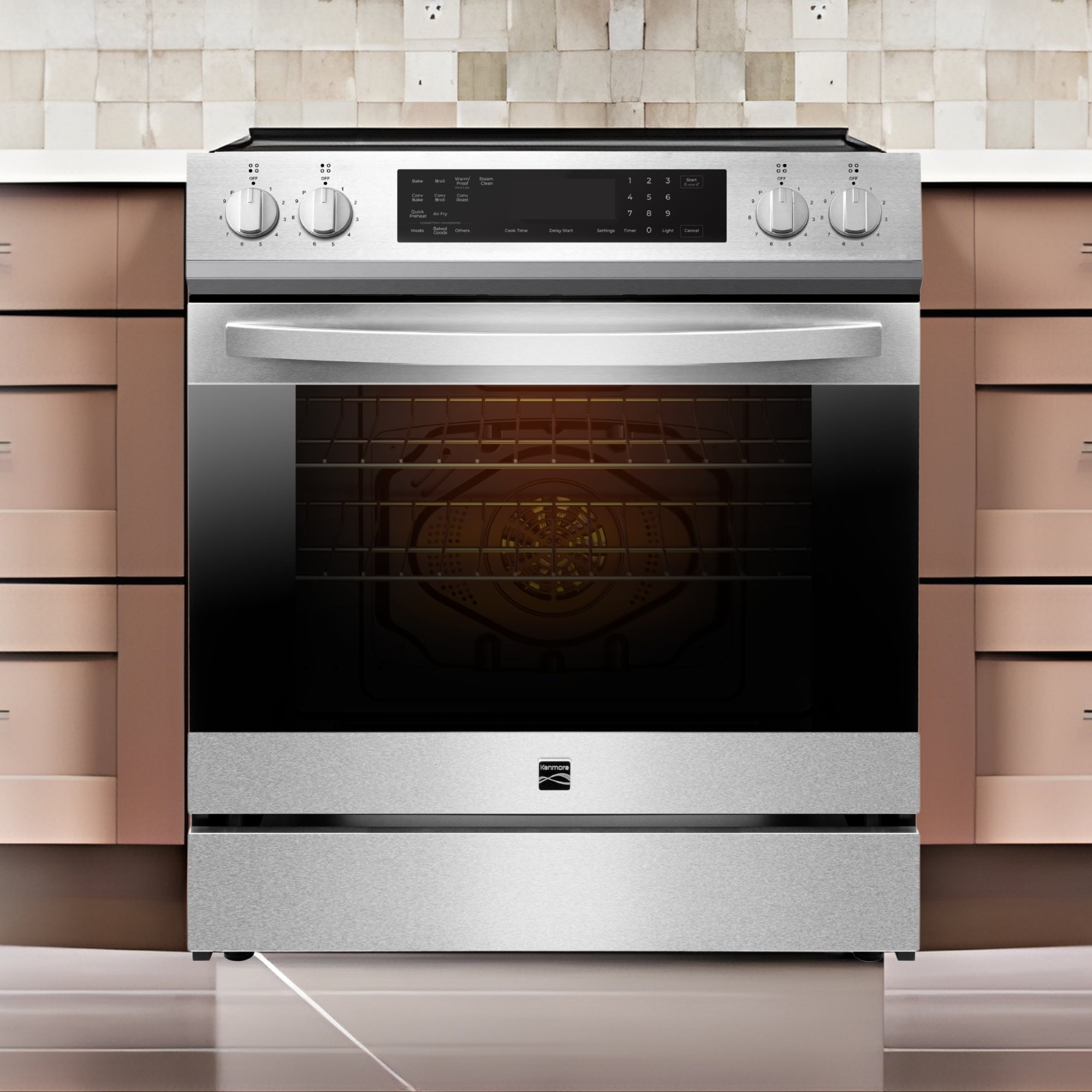 Kenmore 30 in. 5 cu ft. Stainless Steel Digital Control Induction Range with True Convection and Air Fry