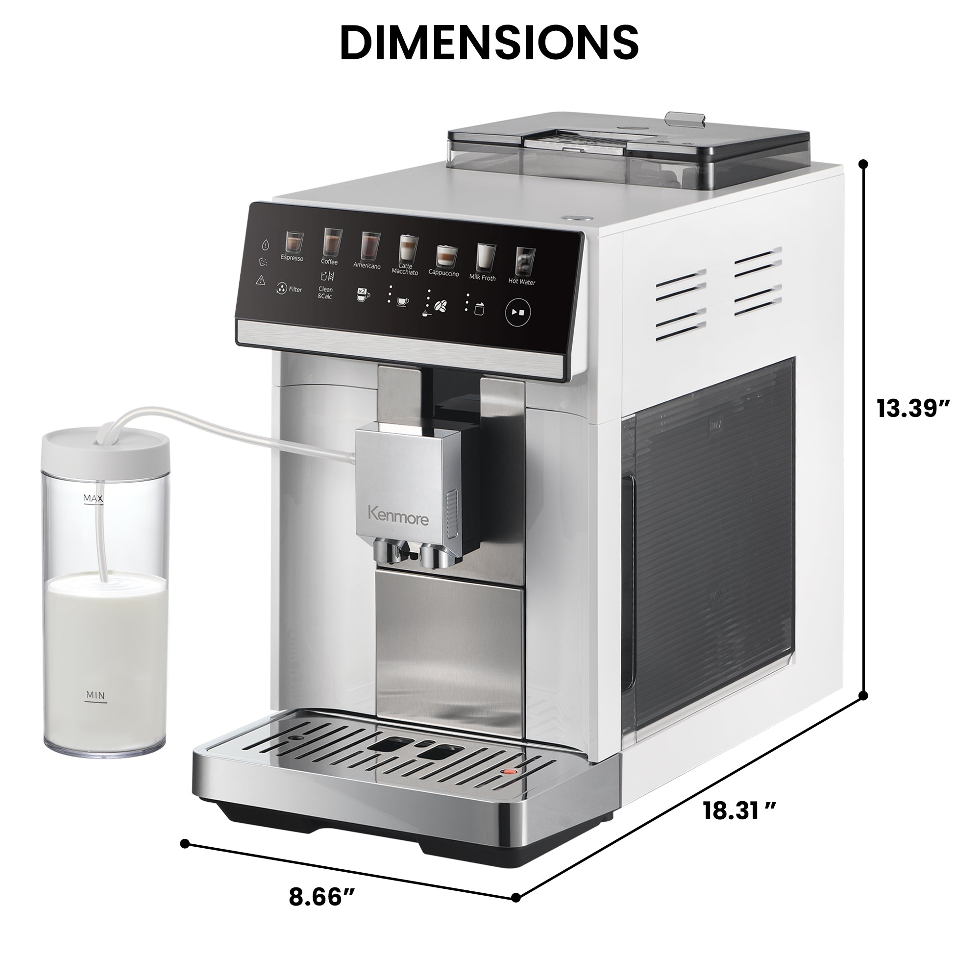 Kenmore Super Automatic Espresso Machine | White