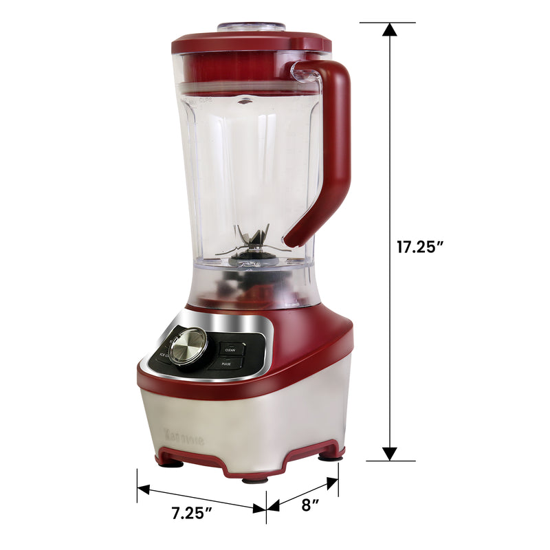 Kenmore countertop blender on a white background with dimensions listed.