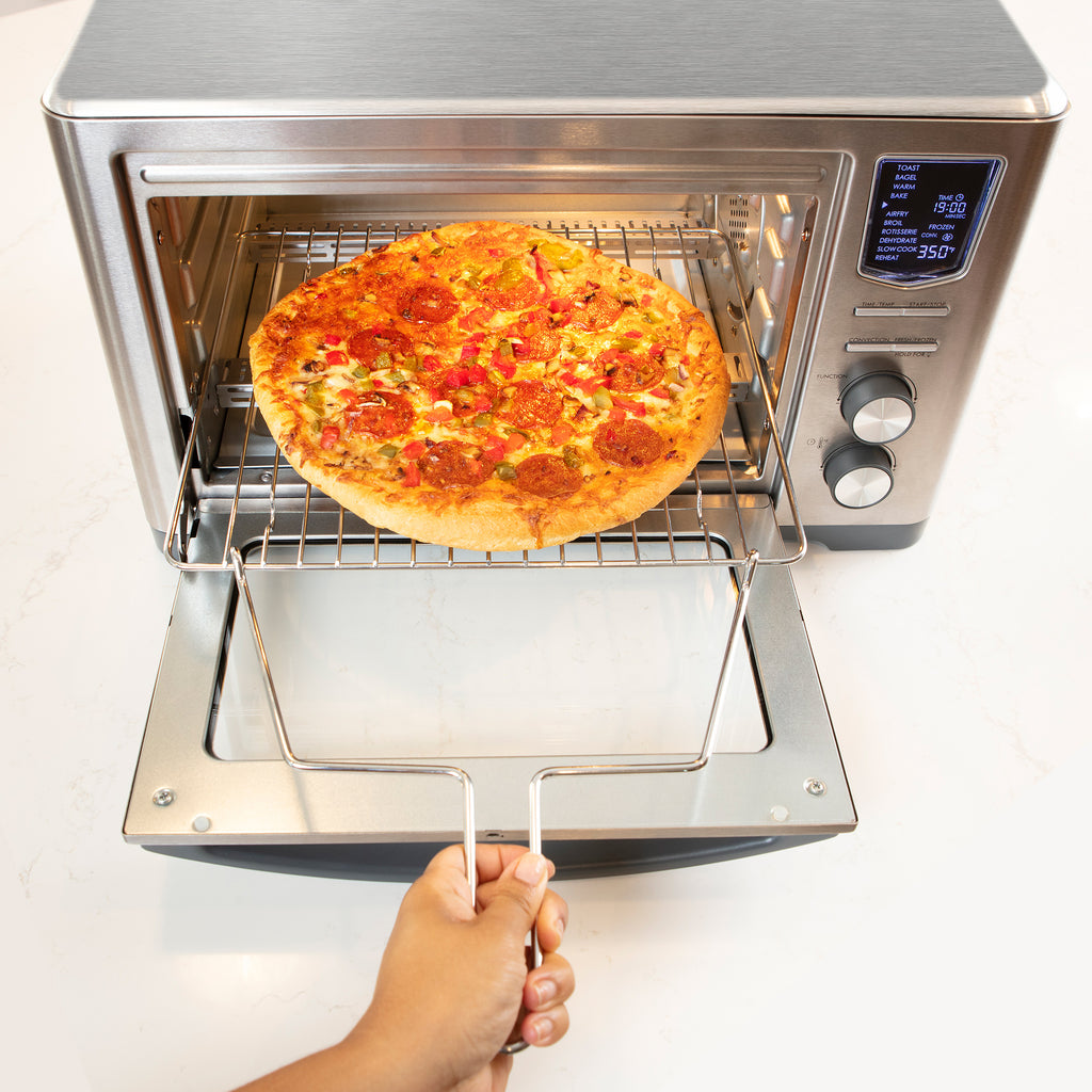 Warm Up Pizza In Toaster Oven Val Cucina Roma 10-in-1 Retro Pink