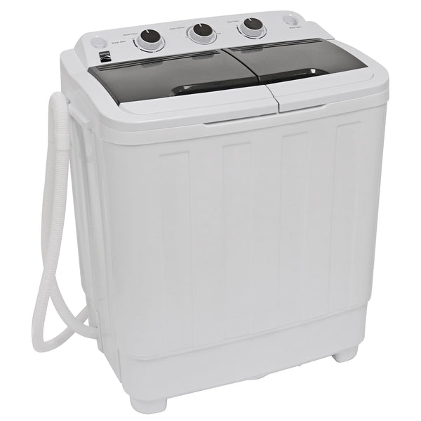 Kenmore twin tub washing machine on a white background.