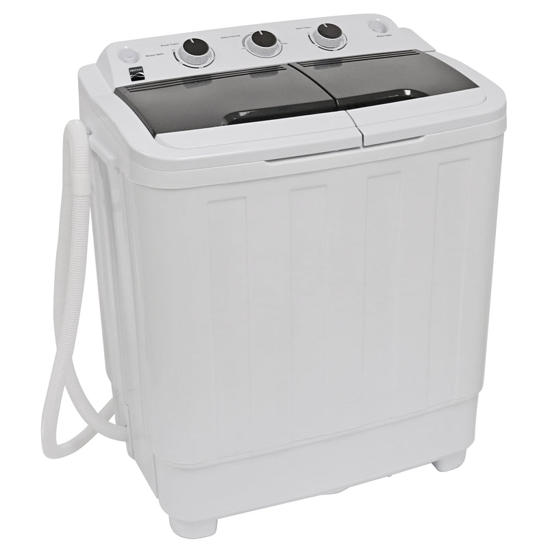 Kenmore twin tub washing machine on a white background.