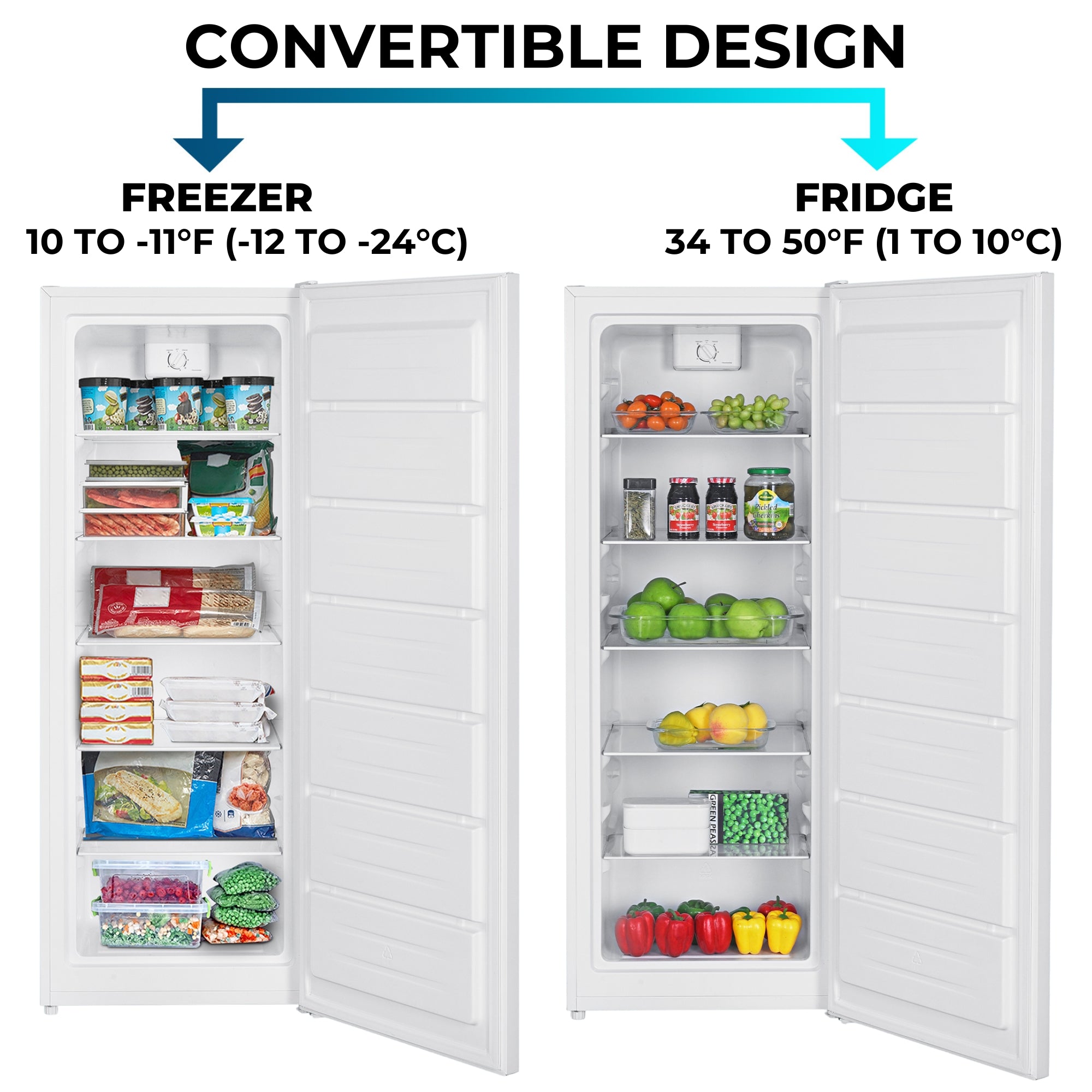 185cm80kg_ページ Kenmore Convertible Upright Freezer/Refrigerator | 7 Cu Ft (198L