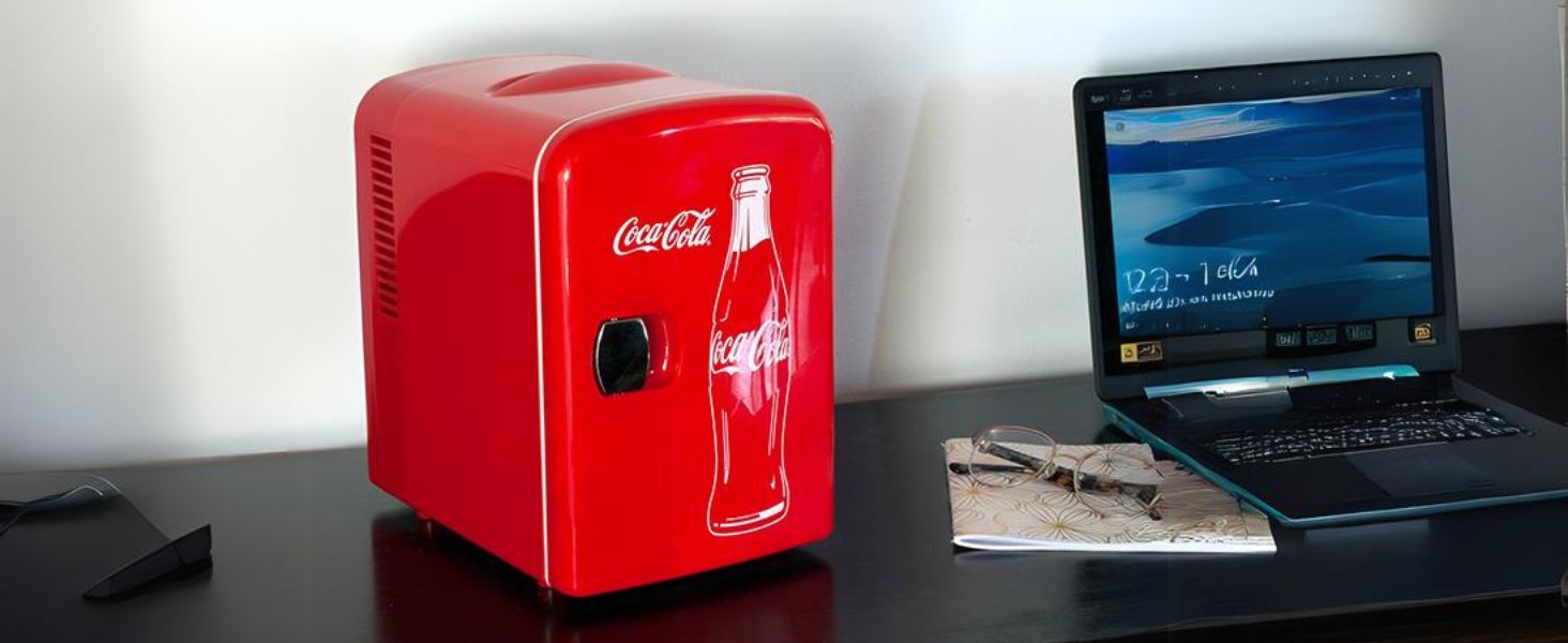 Coca Cola Classic Coke Bottle Mini Fridge | 6L | Red