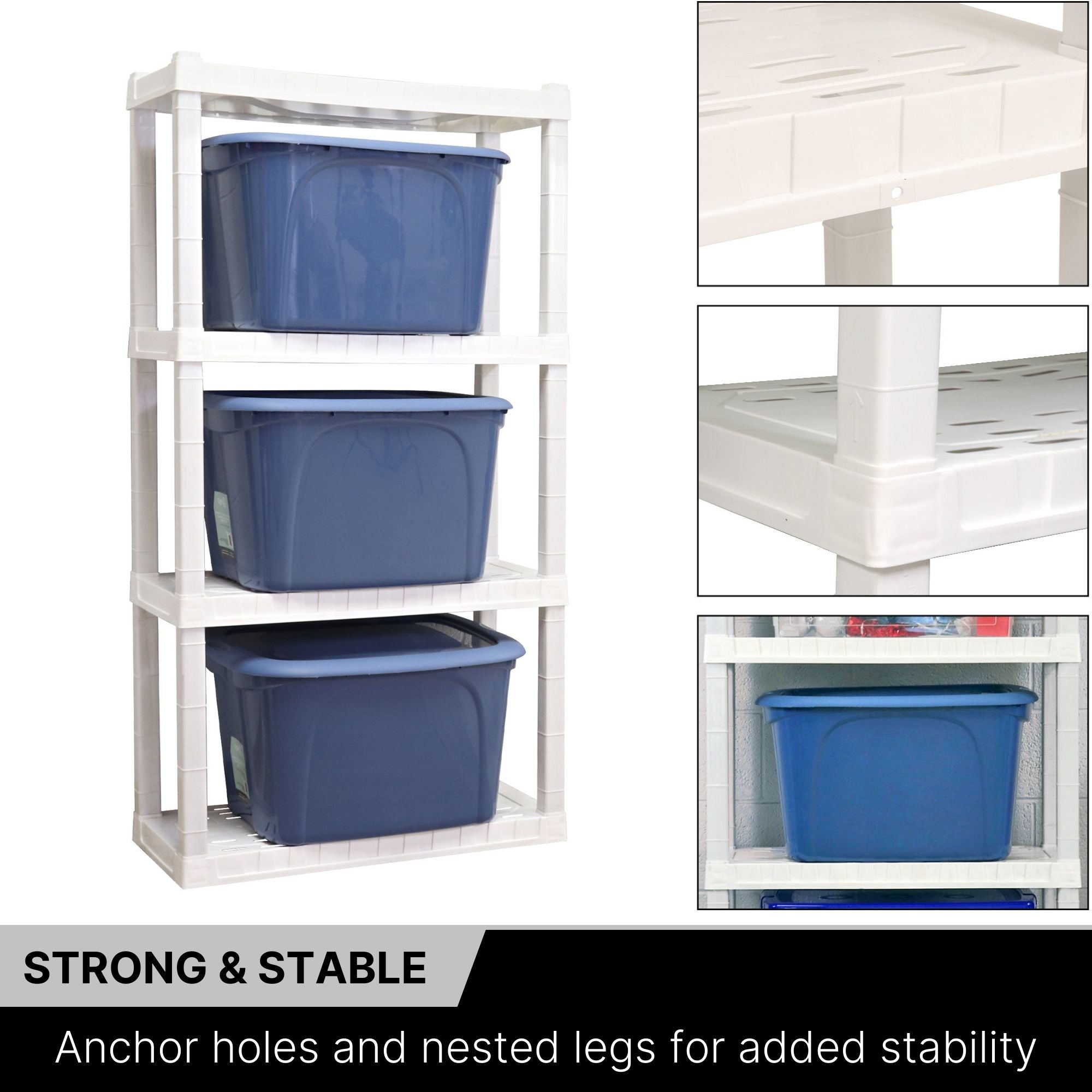 Oskar 4-Tier Shelving Unit | W30 x D14 x H57