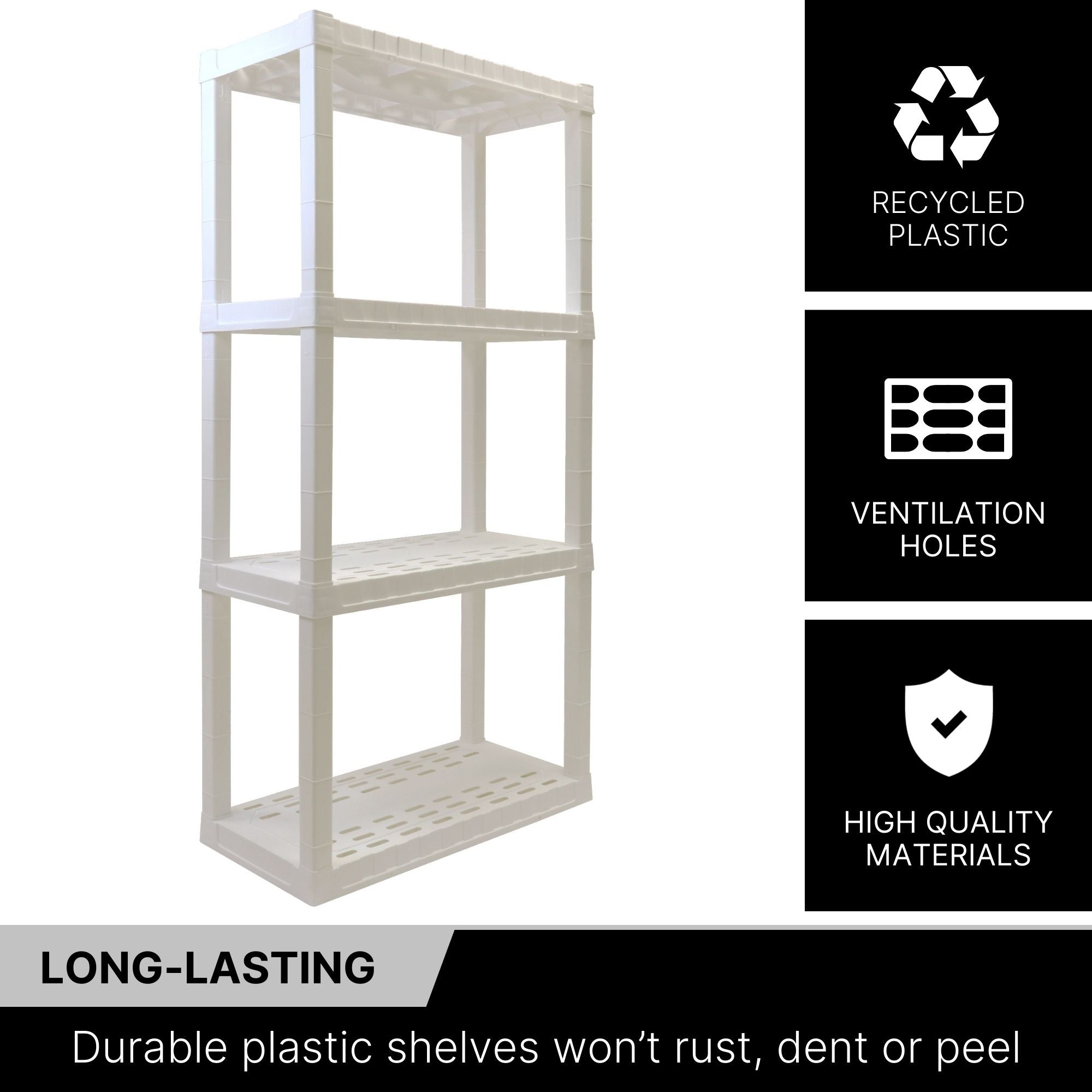 Oskar 4-Tier Shelving Unit | W30 x D14 x H57