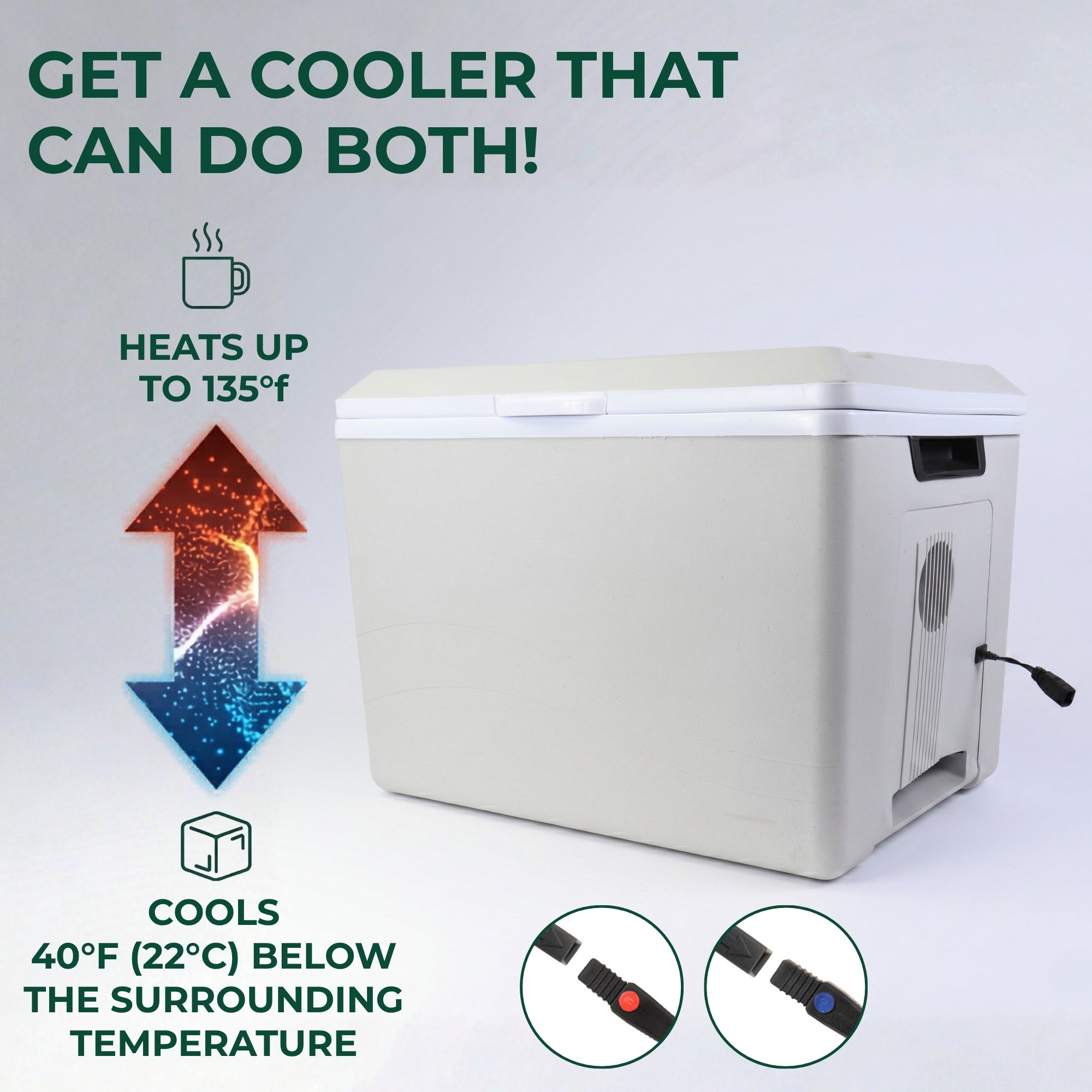 Koolatron 12V Electric Cooler/Warmer 34L (36 qt), Two-Way Design, Gray