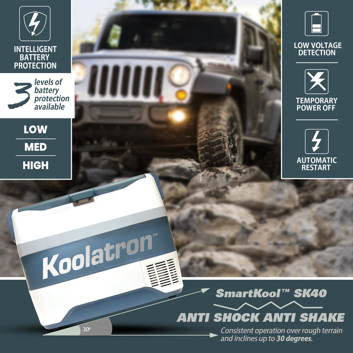 Koolatron 12V Portable Freezer/Refrigerator w/ Bluetooth 42 qt (40L)