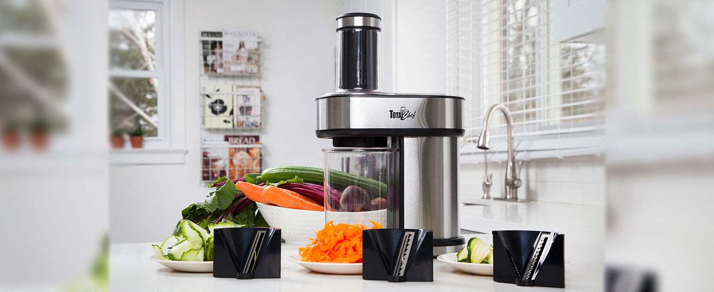 Total Chef Electric Spiralizer | 3 Blades | Vegetable Noodle Maker