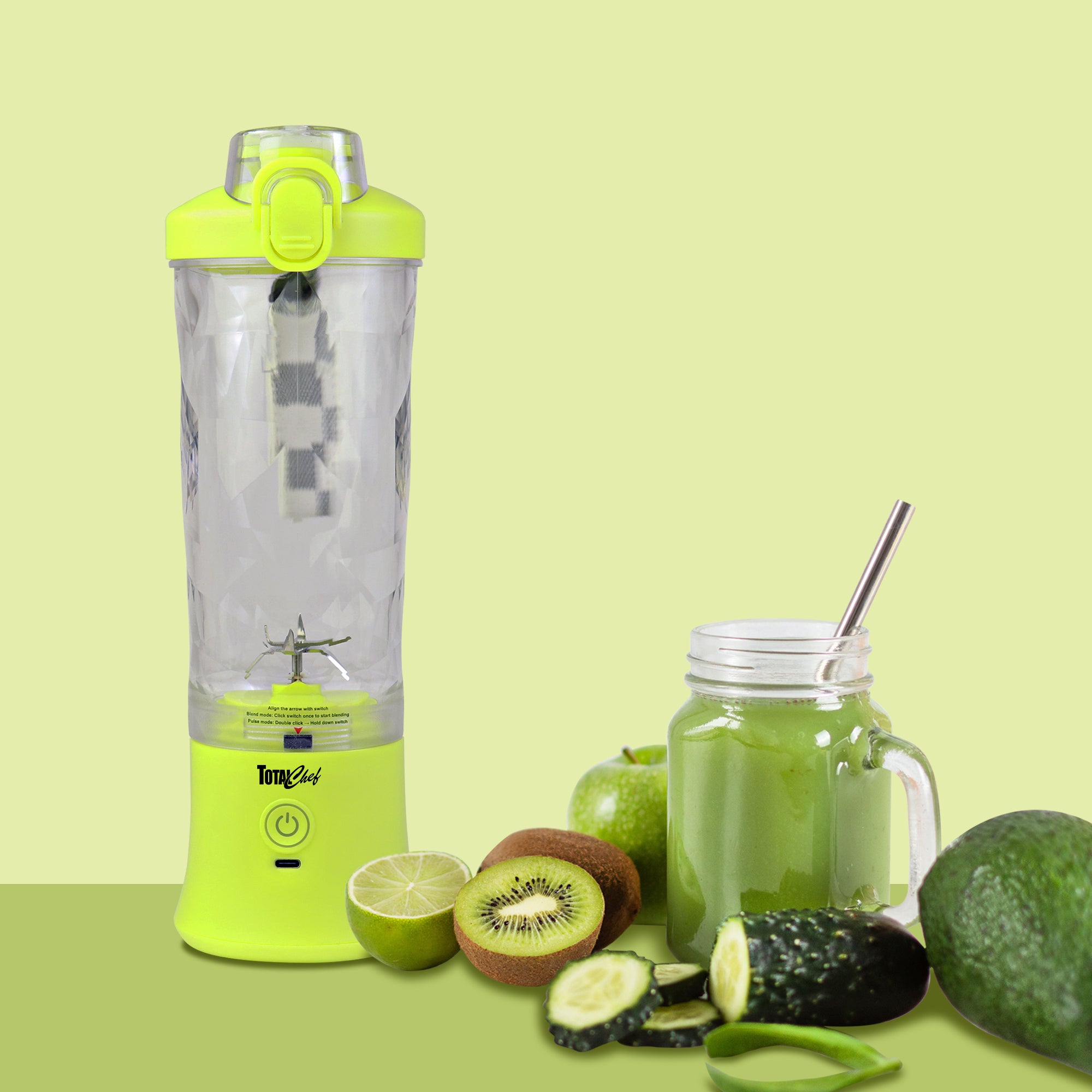 Total Chef Cordless Portable Blender | 20 oz | USB Rechargeable