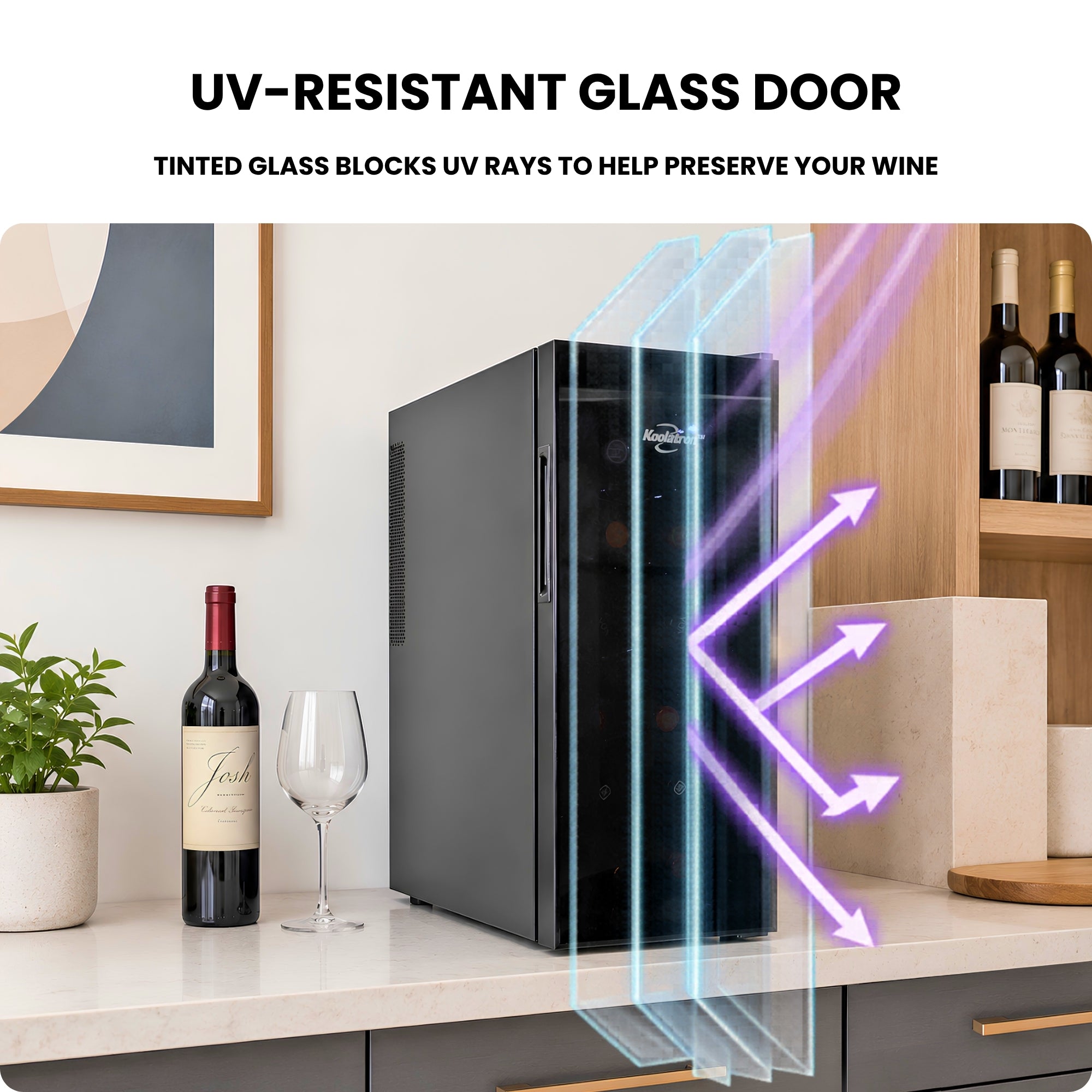 Koolatron 12-Bottle Thermoelectric Wine Cellar with Mirrored Door