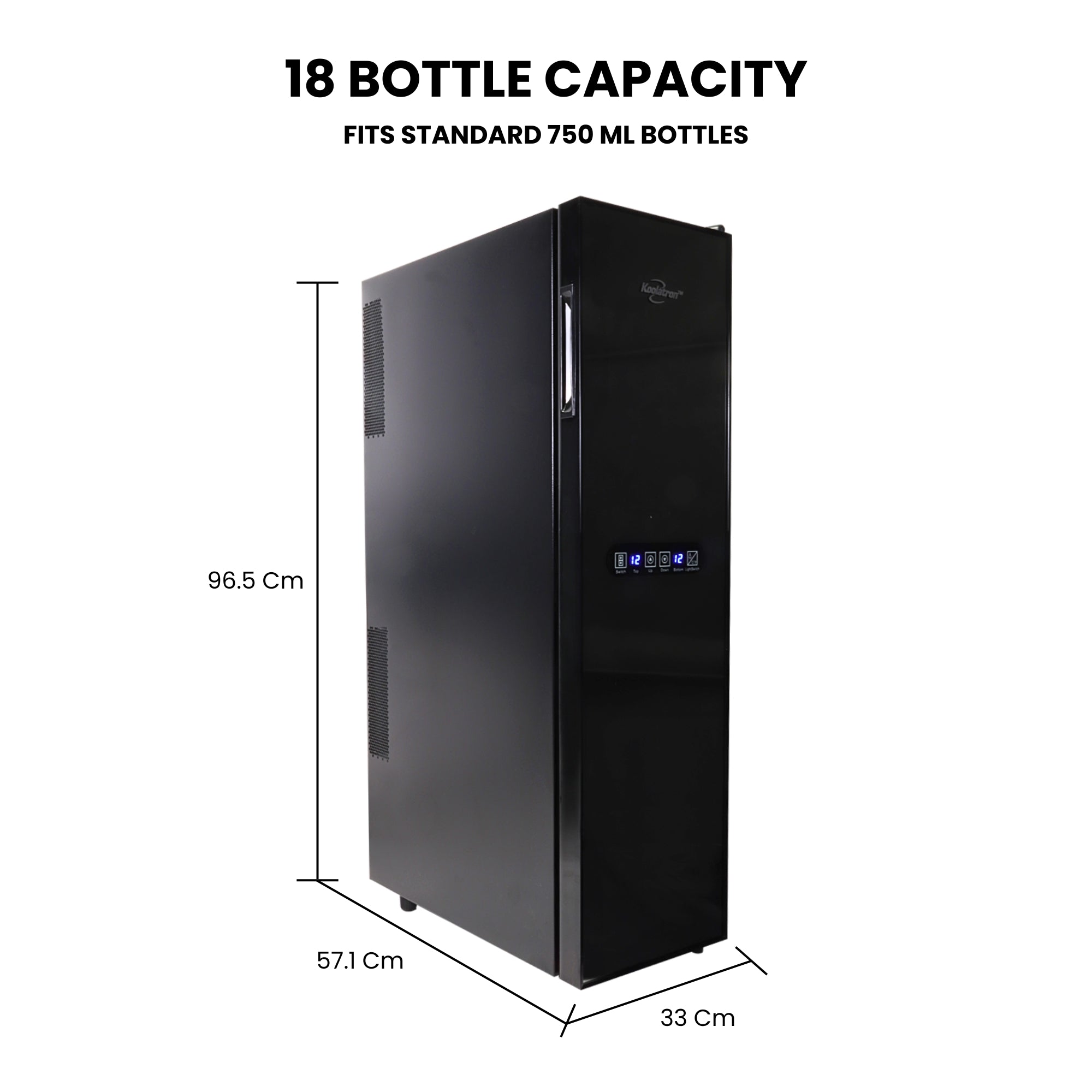 Kenmore 18 Bottle Slim Dual Zone Wine Cooler Freestanding Wine Fridge