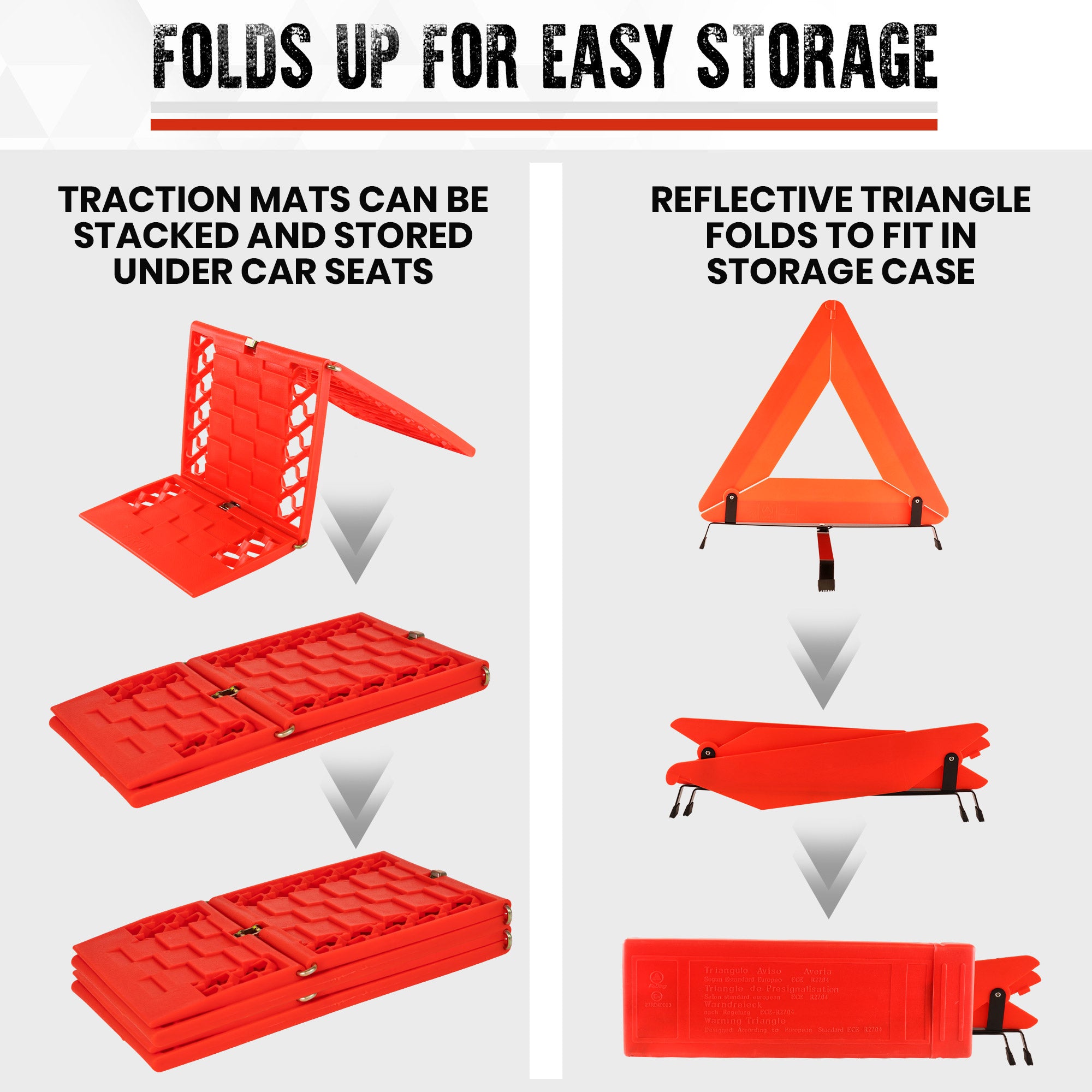 Oskar 3 Piece Vehicle Emergency Kit | Tire Traction Mats