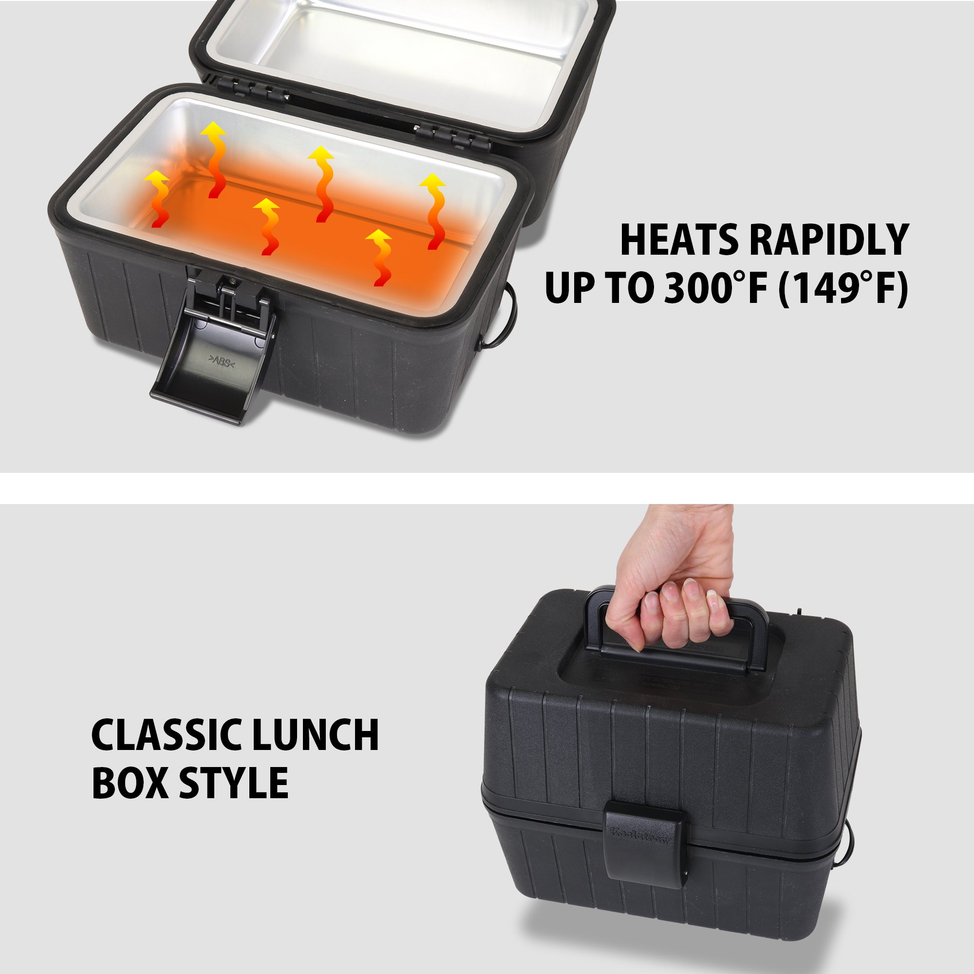 Koolatron Heating Lunch Box Stove | 12V | 1.6 Qt | Black