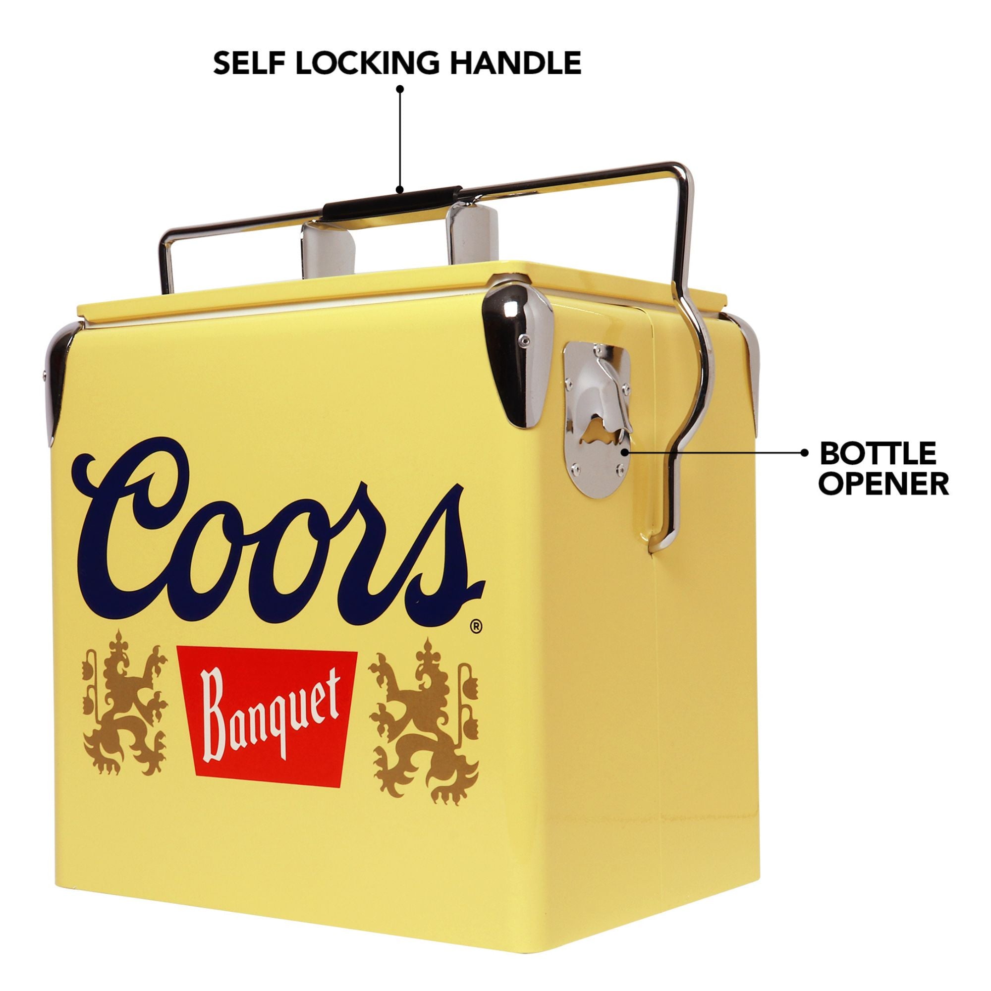 Coors Banquet Retro Ice Chest Cooler | Bottle Opener | 13L