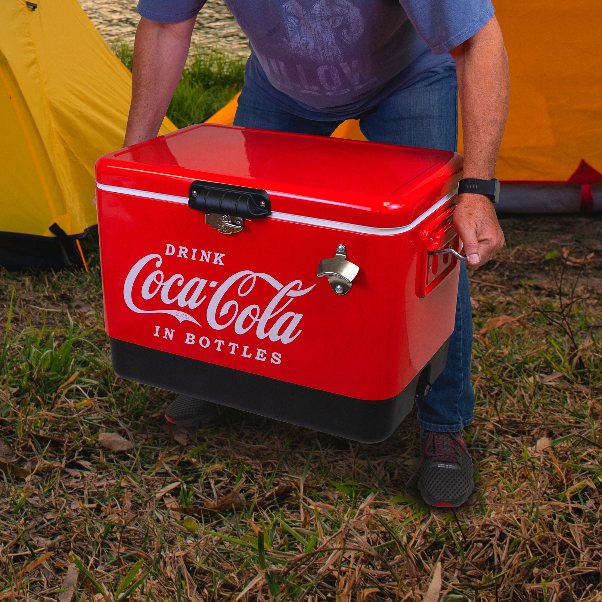 Coca-Cola Ice Chest Cooler with Bottle Opener 51L (54 qt)