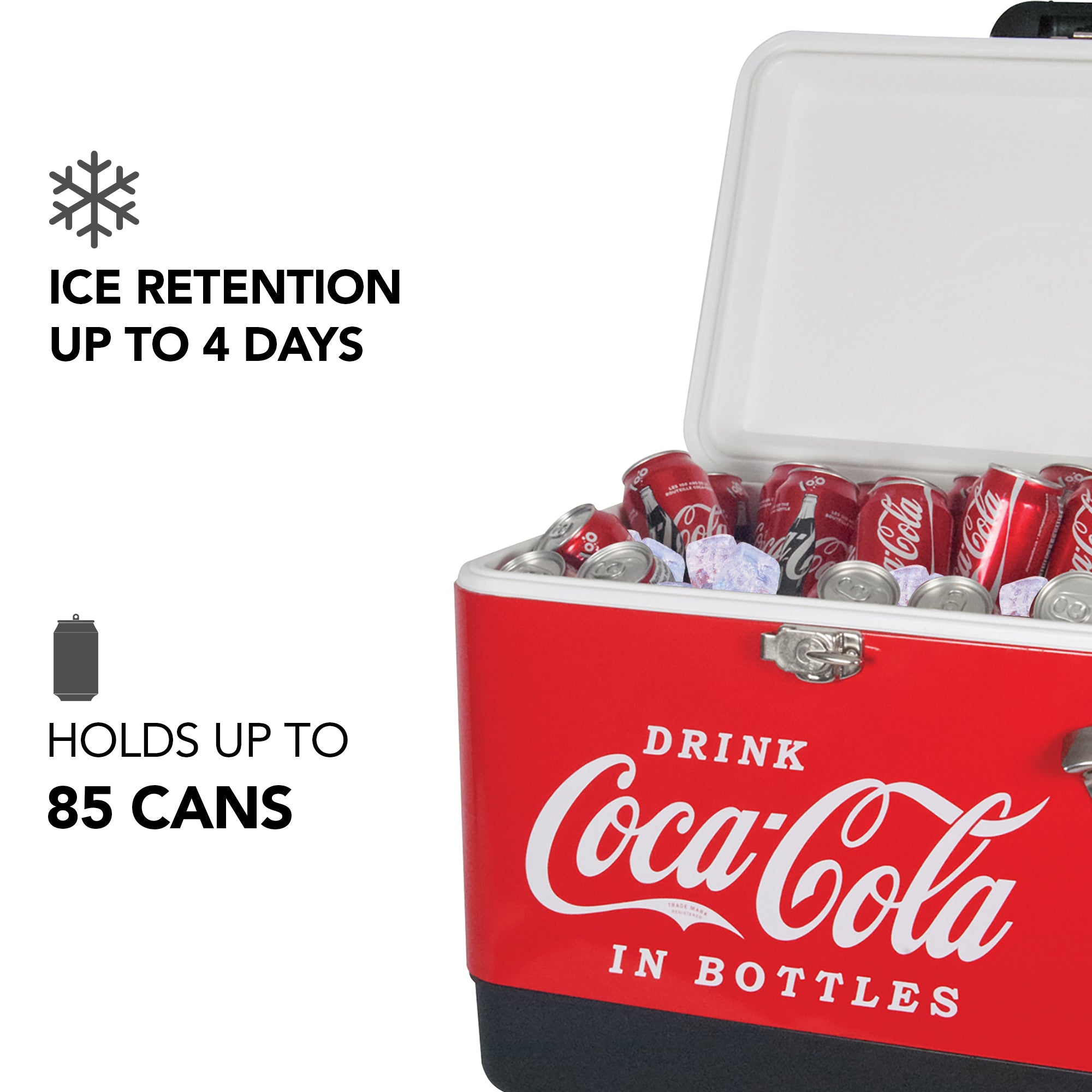 Coca-Cola Ice Chest Cooler with Bottle Opener 51L (54 qt)