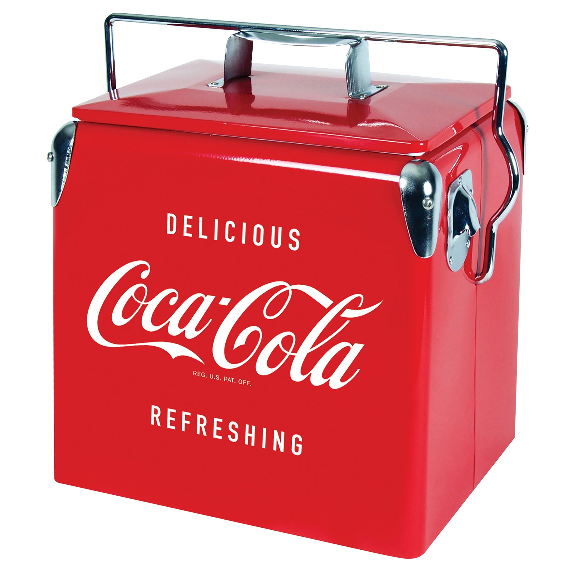 Coca-Cola Retro Ice Chest Cooler with Bottle Opener 13L (14 qt), 18 Ca