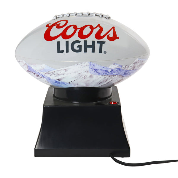 Product shot of Coors Light popcorn popper on a white background