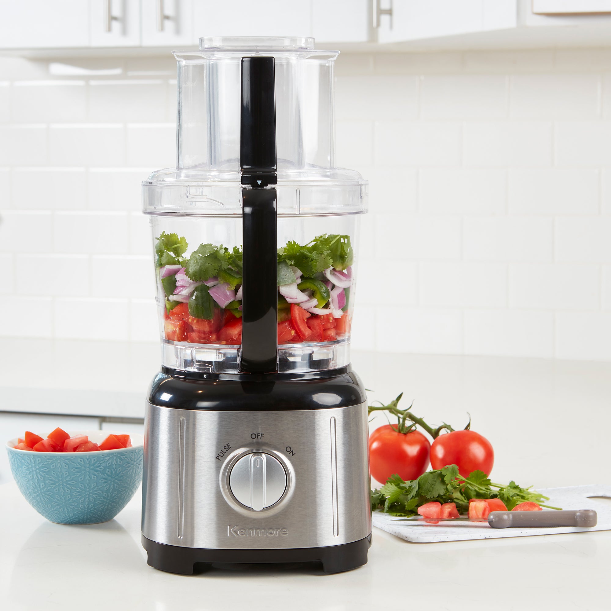 Kenmore 11-Cup Food Processor | 500W | Reversible Slice/Shred | Black