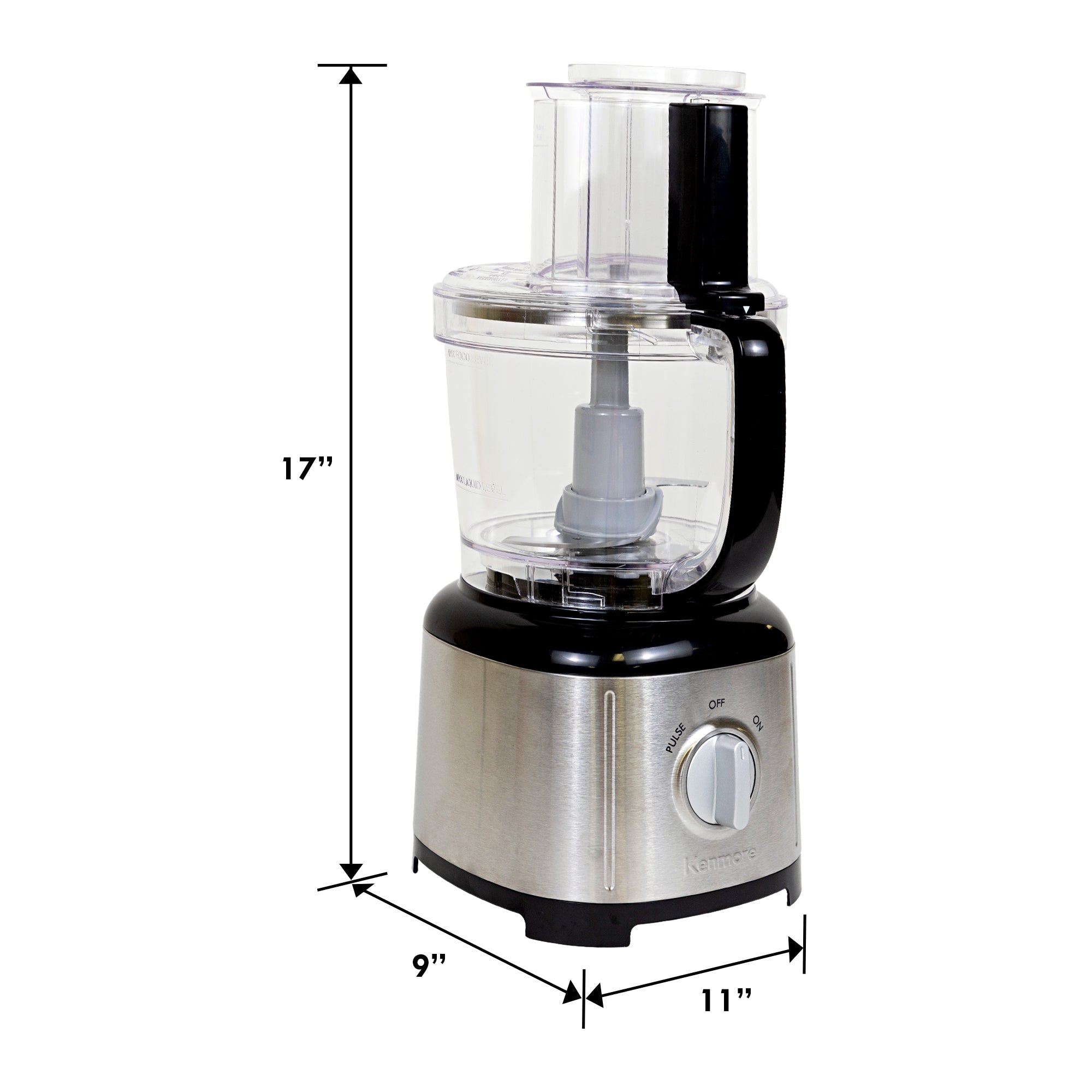 Kenmore 11-Cup Food Processor | Vegetable Chopper | Black and Silver
