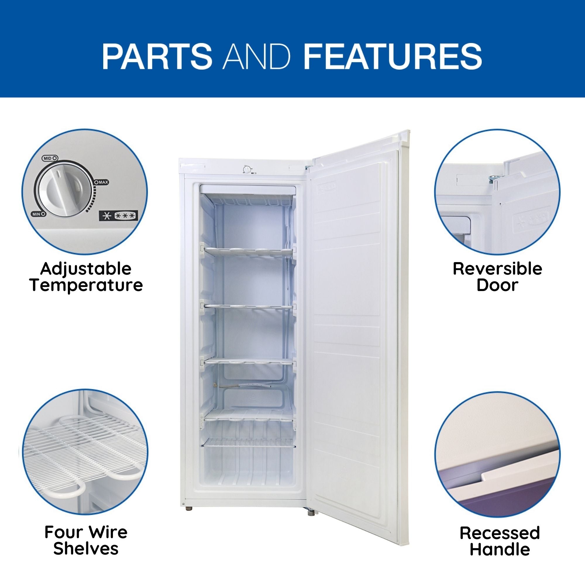 Koolatron Compact Upright Freezer | White | 150L