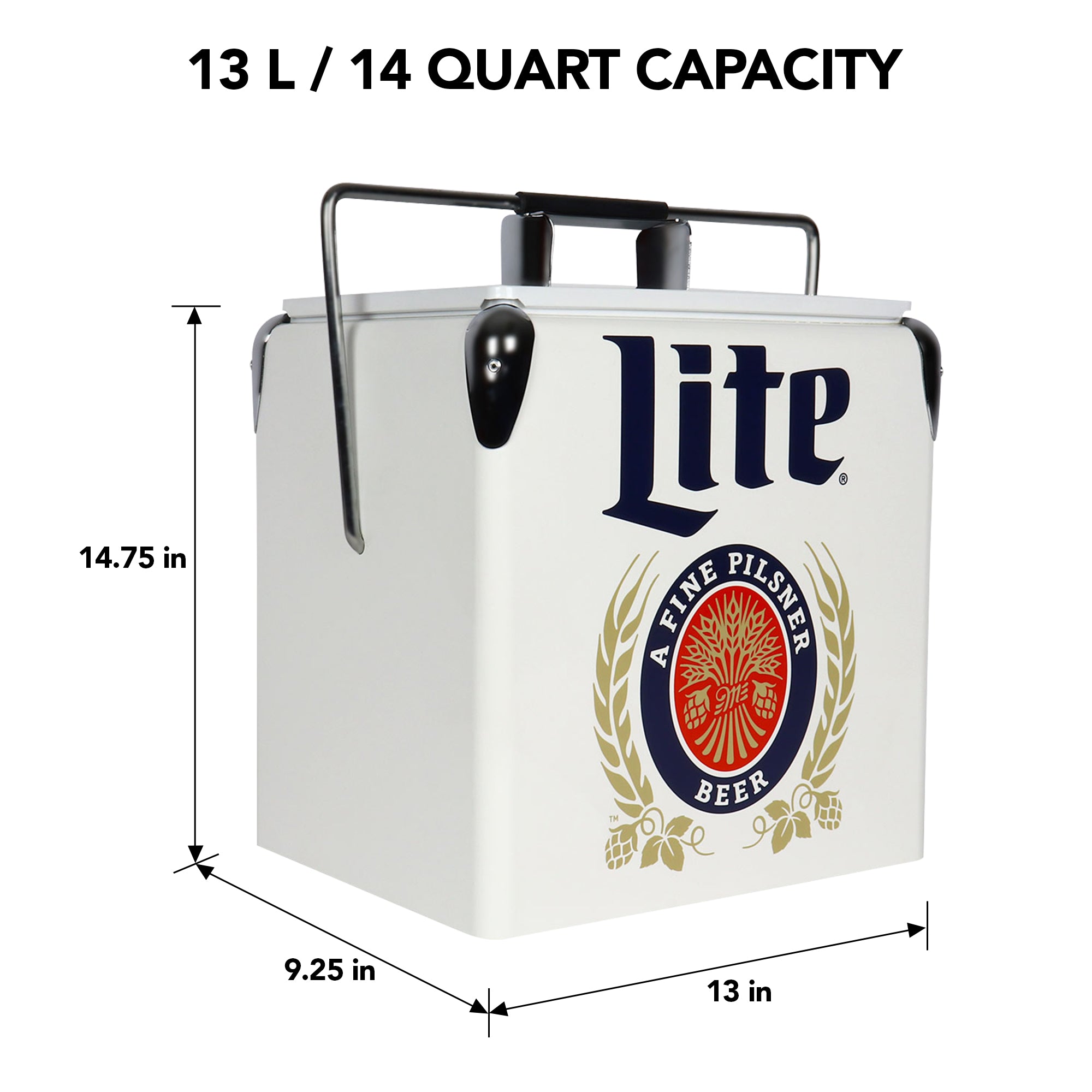 Miller Lite Retro Ice Chest Cooler | Bottle Opener | 13L