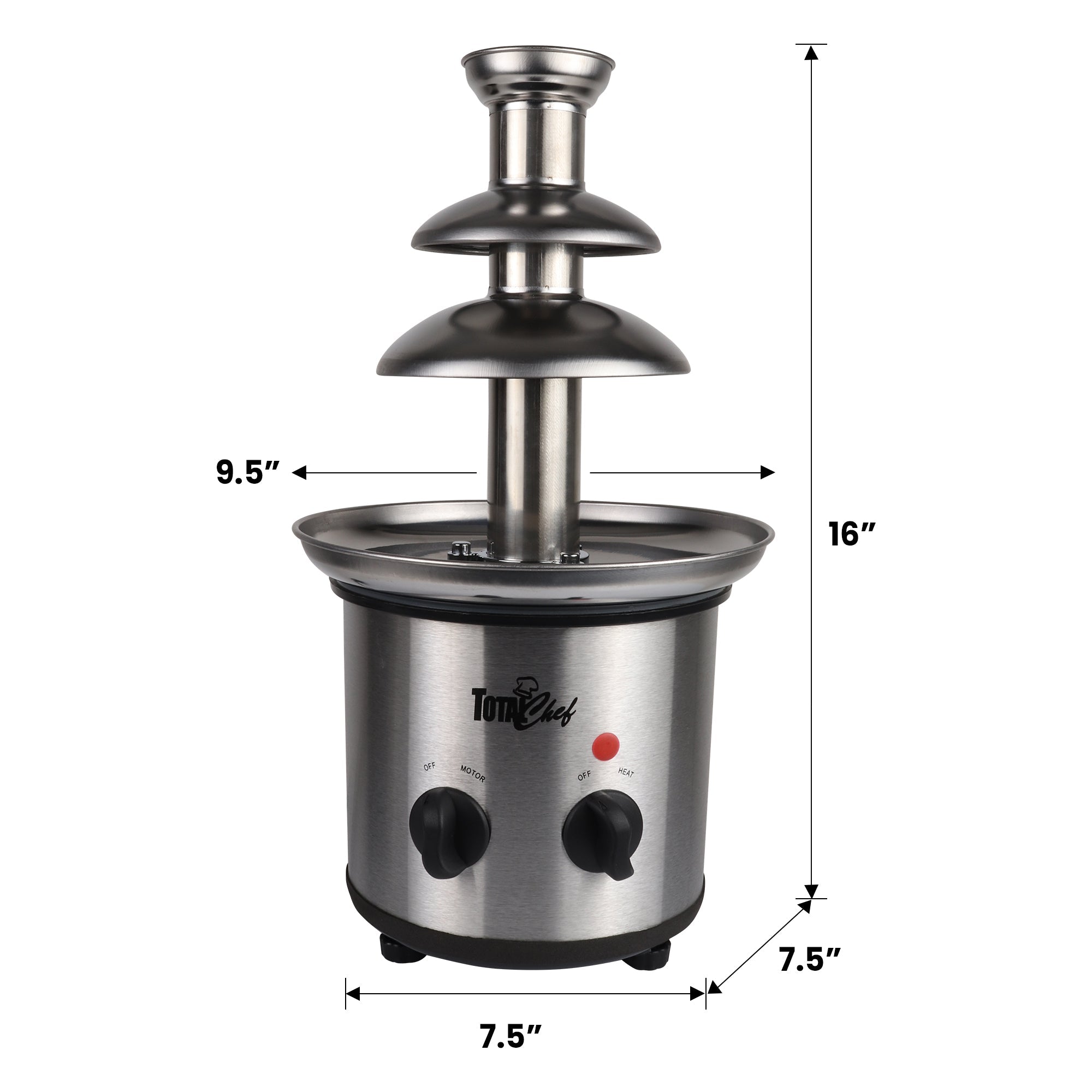 Total Chef 3 Tier Chocolate Fondue Fountain