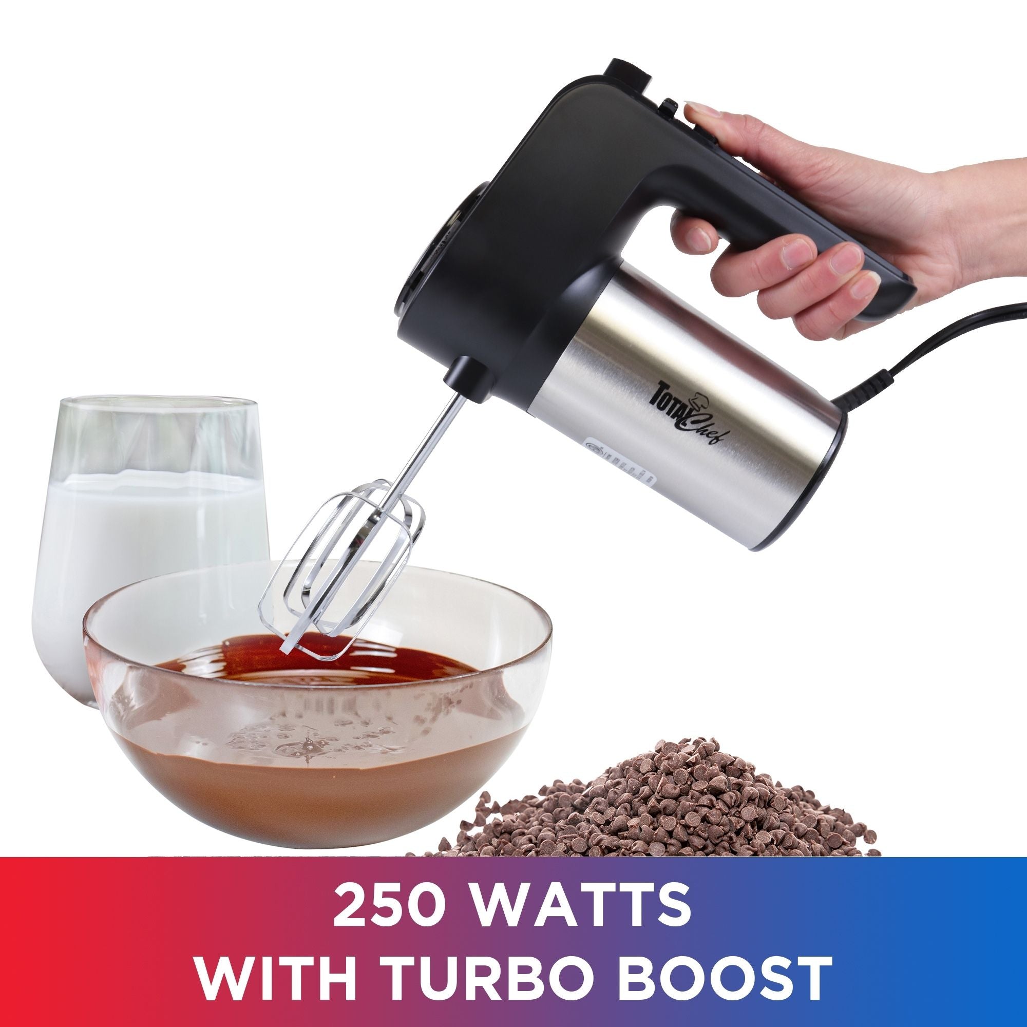 Total Chef 6-Speed Hand Mixer | 250 Watts | Turbo Boost